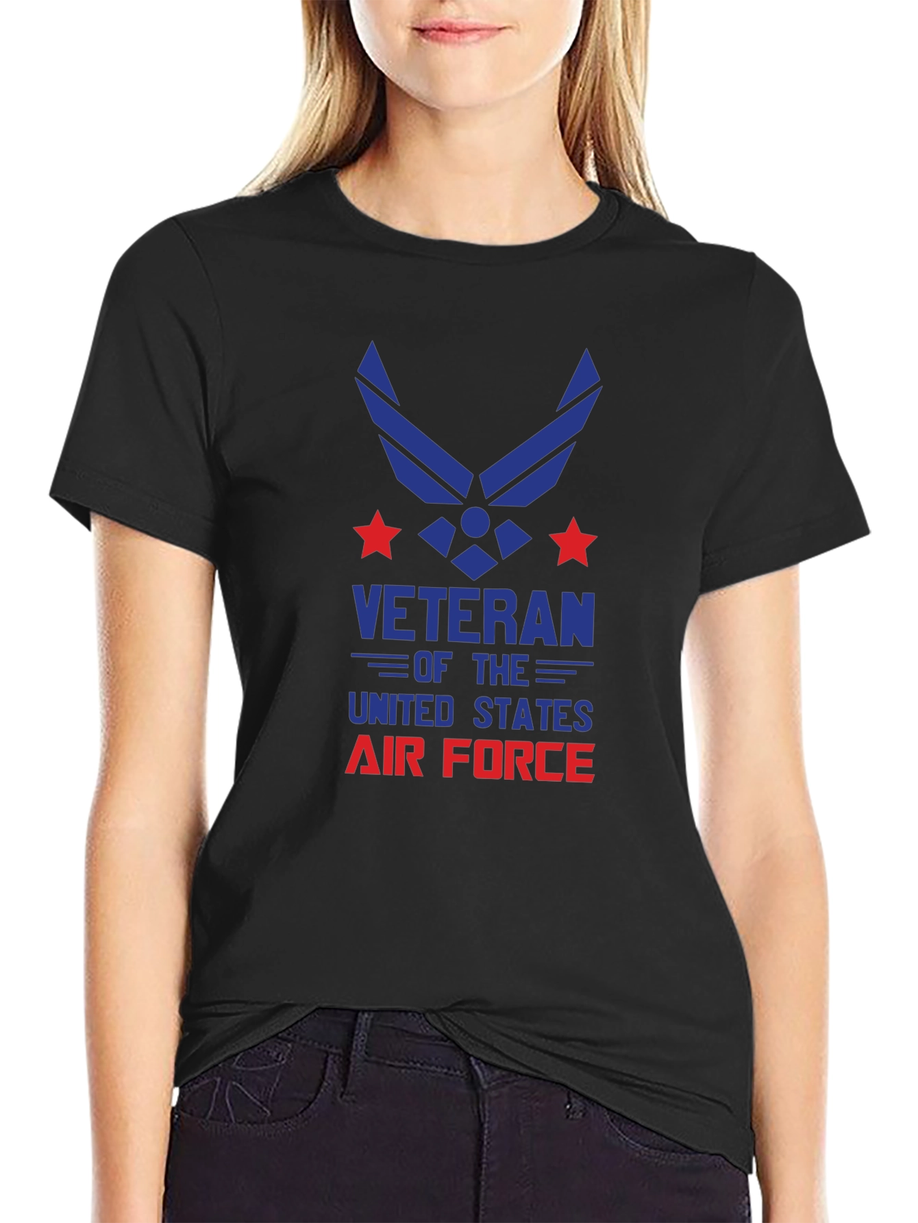 Air Force Veteran Graphic T-Shirt - Black