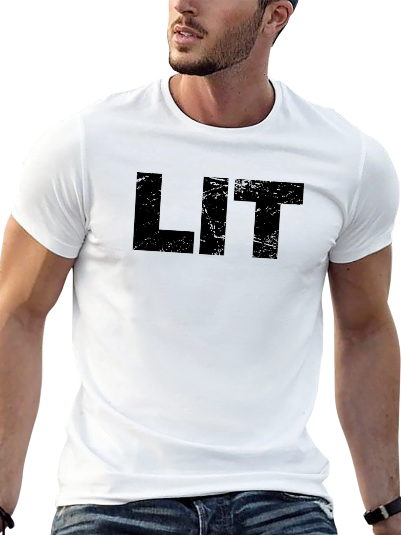 Bold Black LIT Graphic T-Shirt