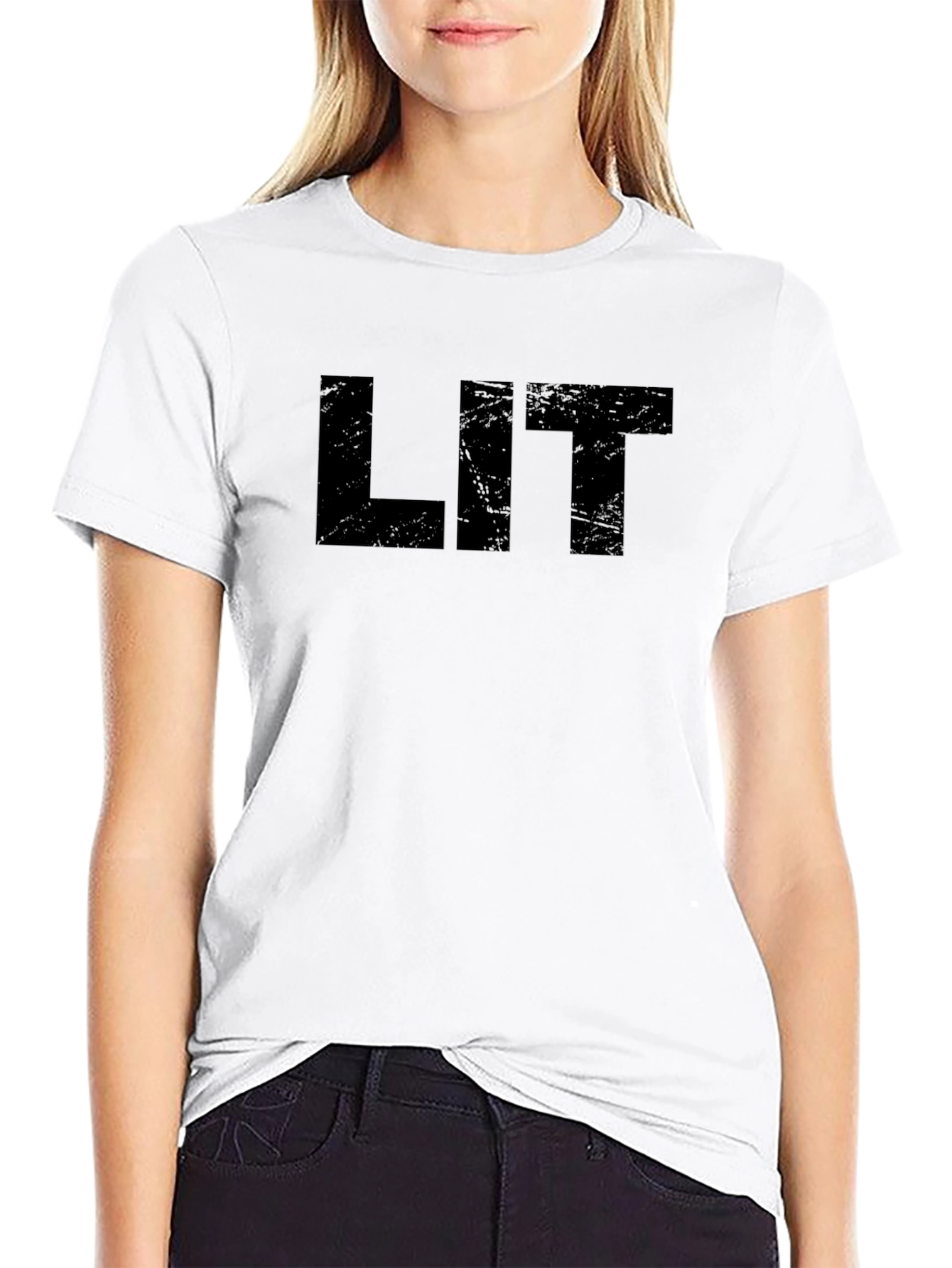 Bold Black LIT Graphic T-Shirt