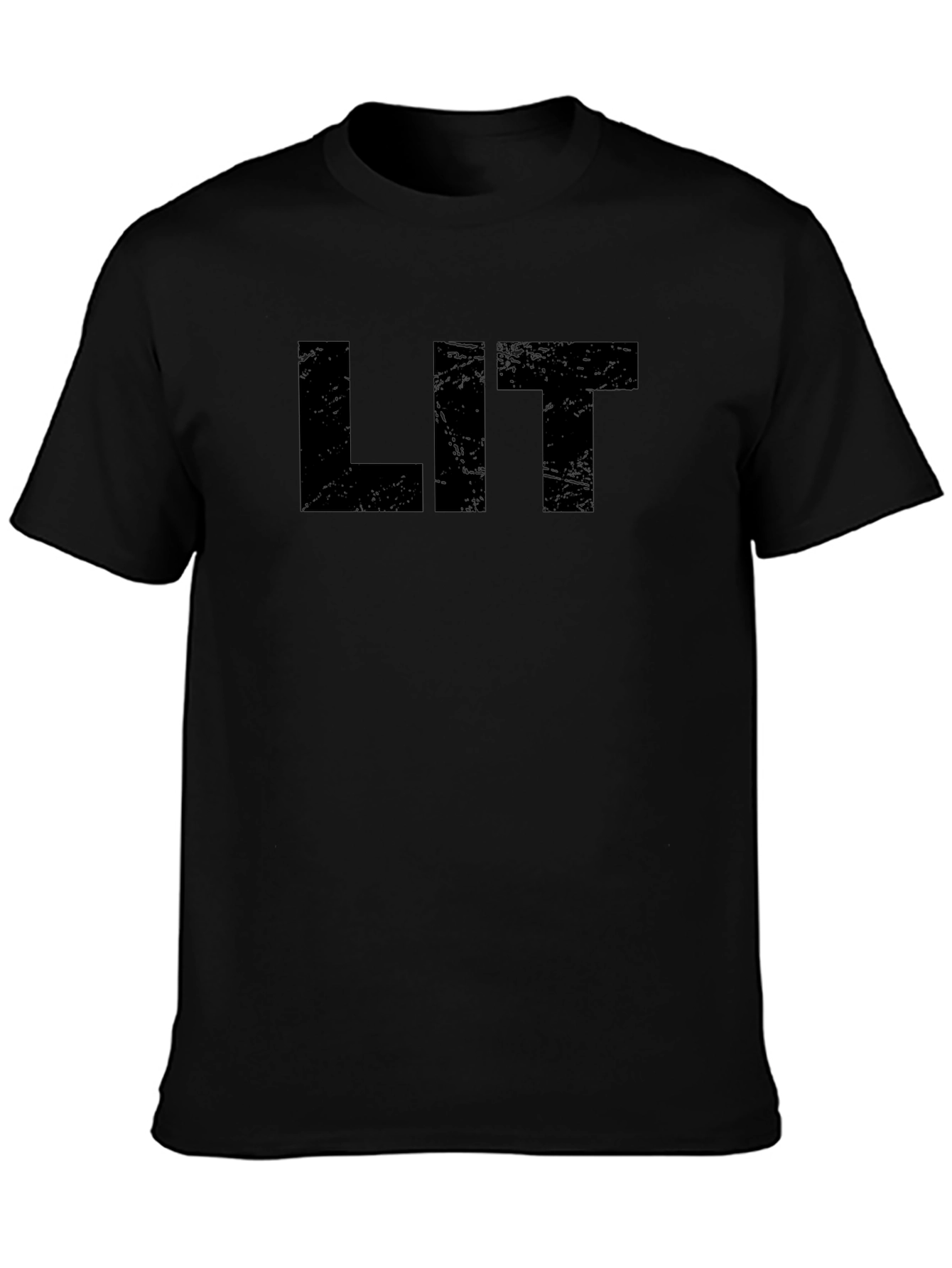 Bold Black LIT Graphic T-Shirt