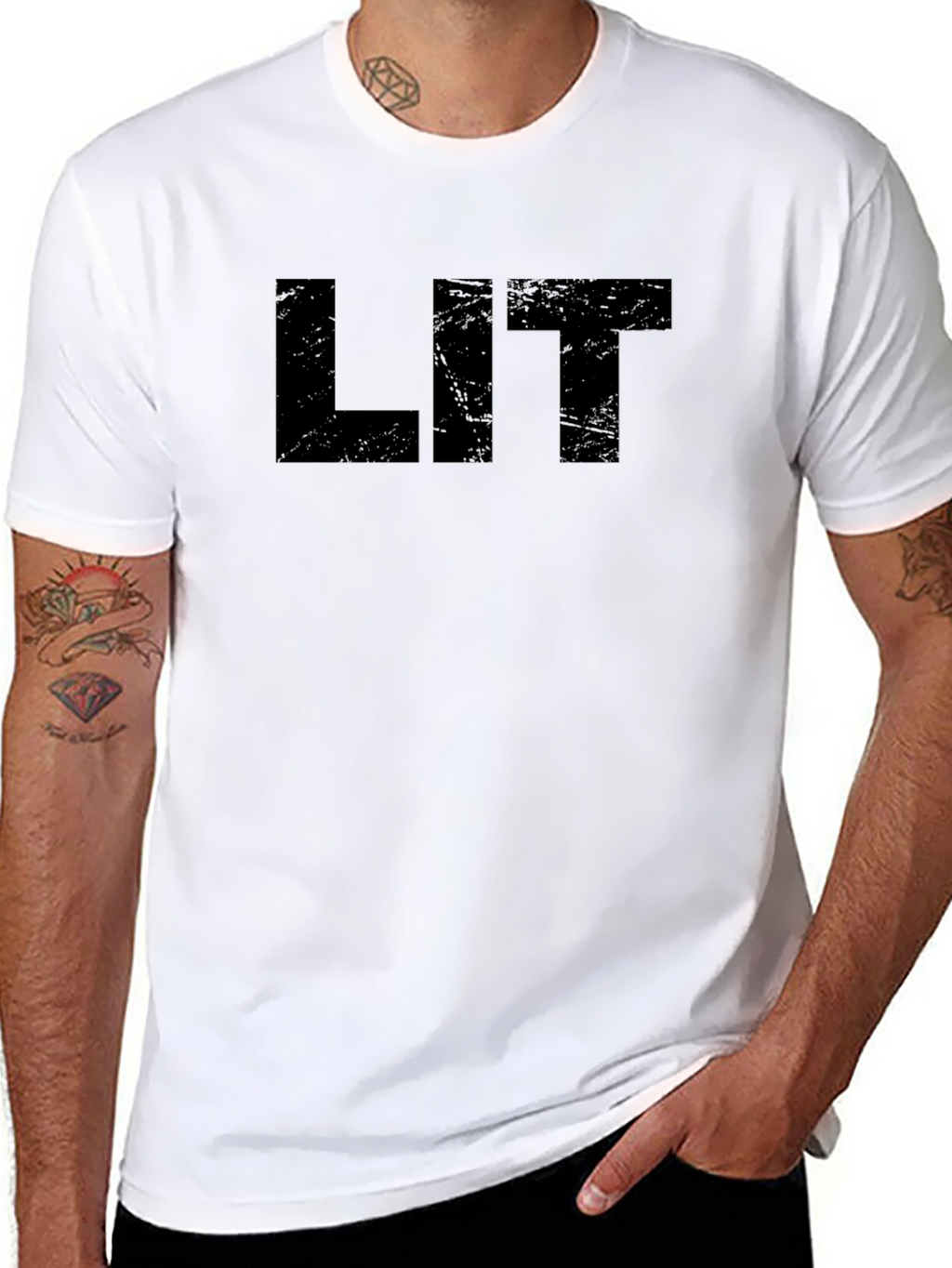 Bold Black LIT Graphic T-Shirt