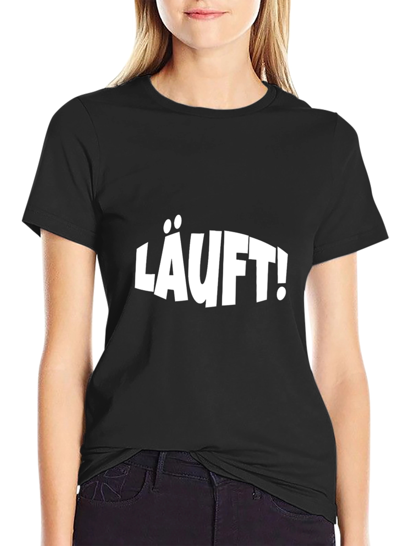 LÄUFT! Black Graphic T-Shirt