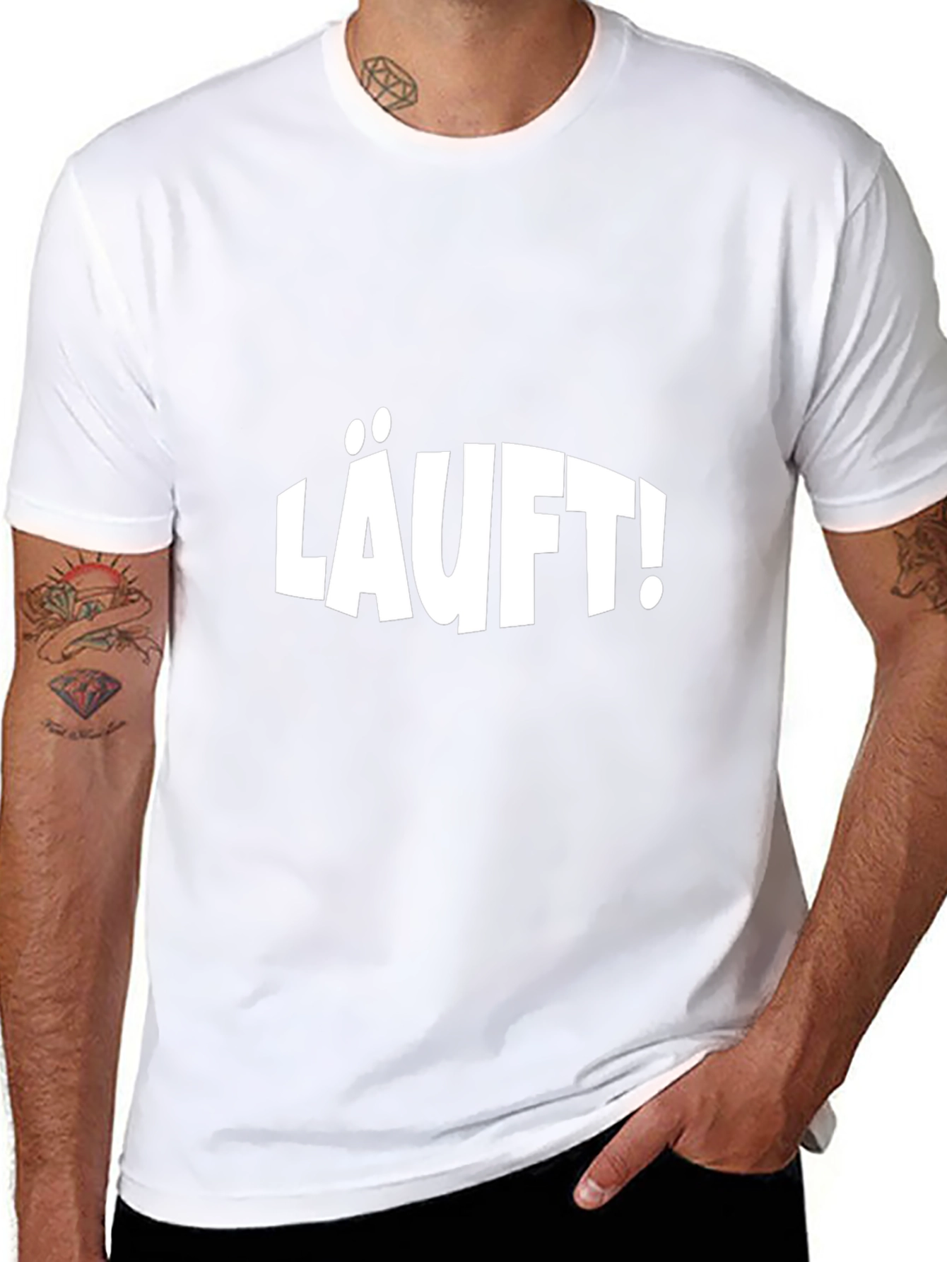 LÄUFT! Black Graphic T-Shirt