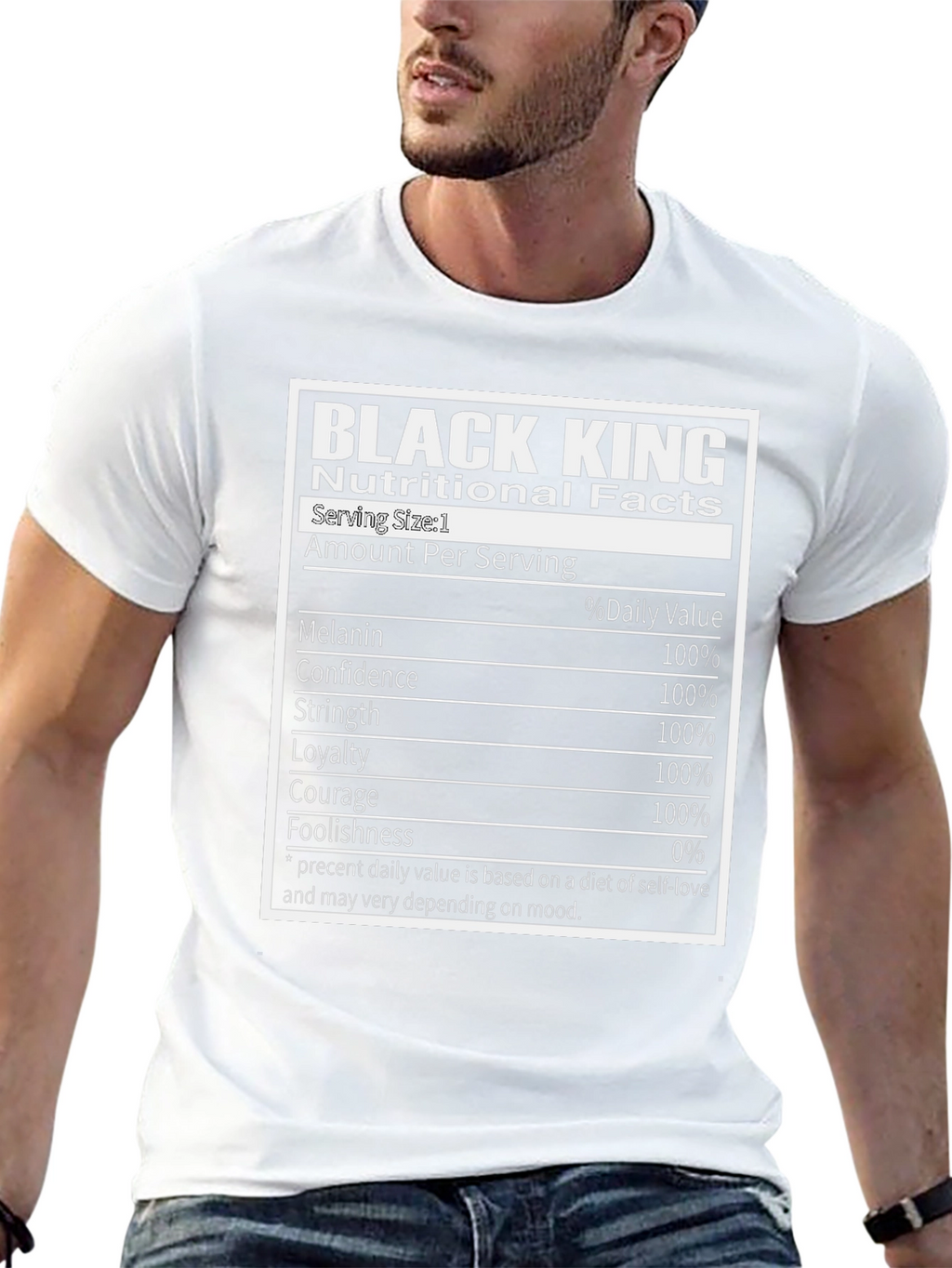 Black King Nutritional Facts T-Shirt