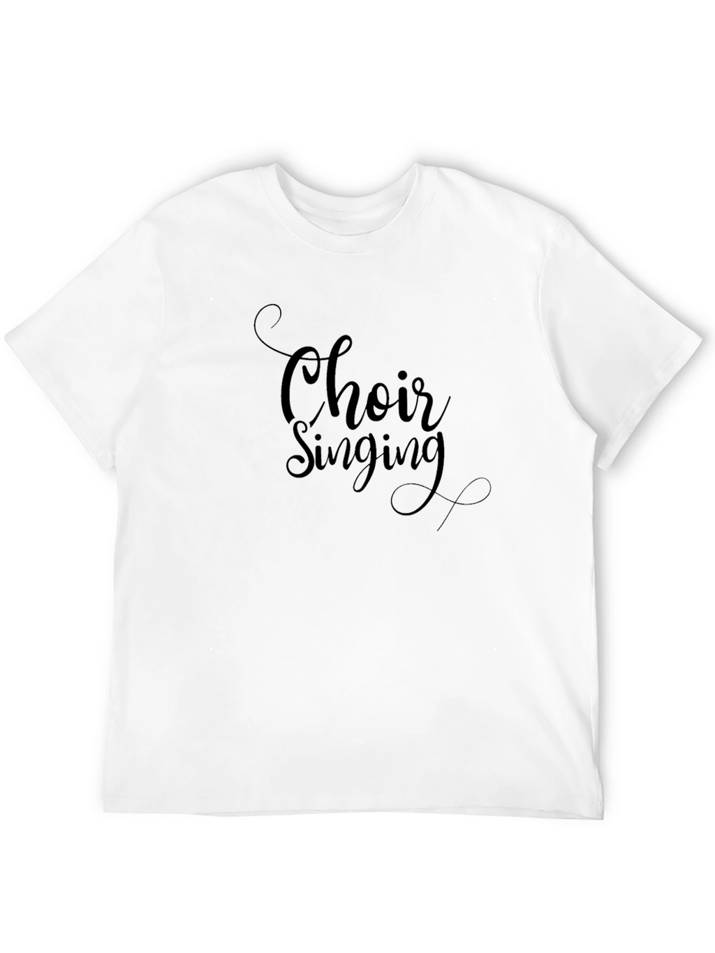 Choir Singing Black Graphic Tee Shirt