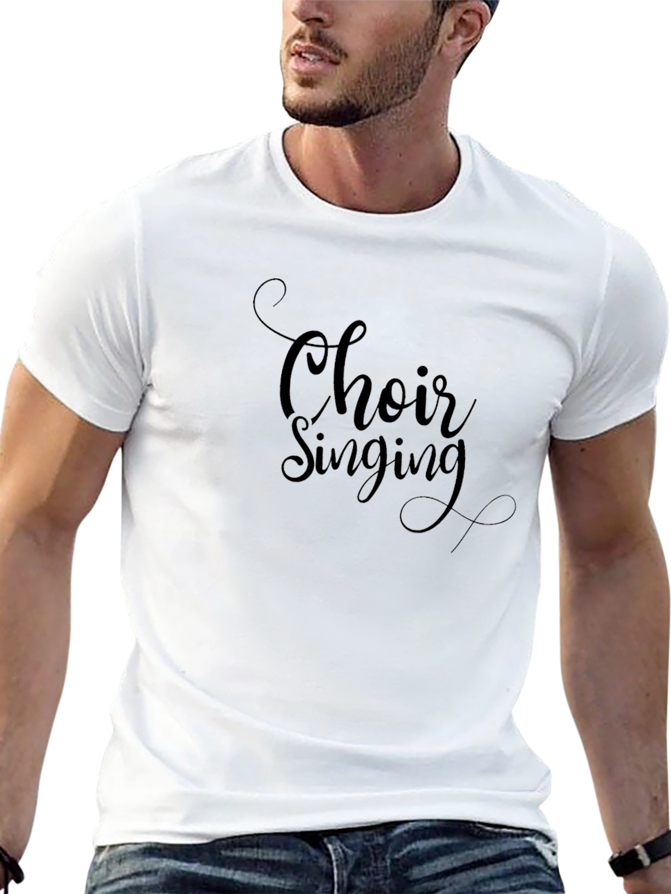 Choir Singing Black Graphic Tee Shirt