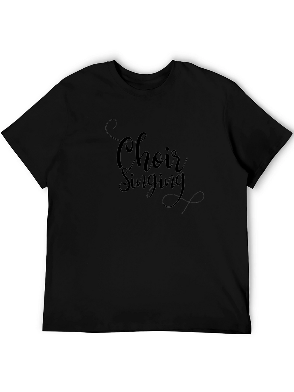 Choir Singing Black Graphic Tee Shirt