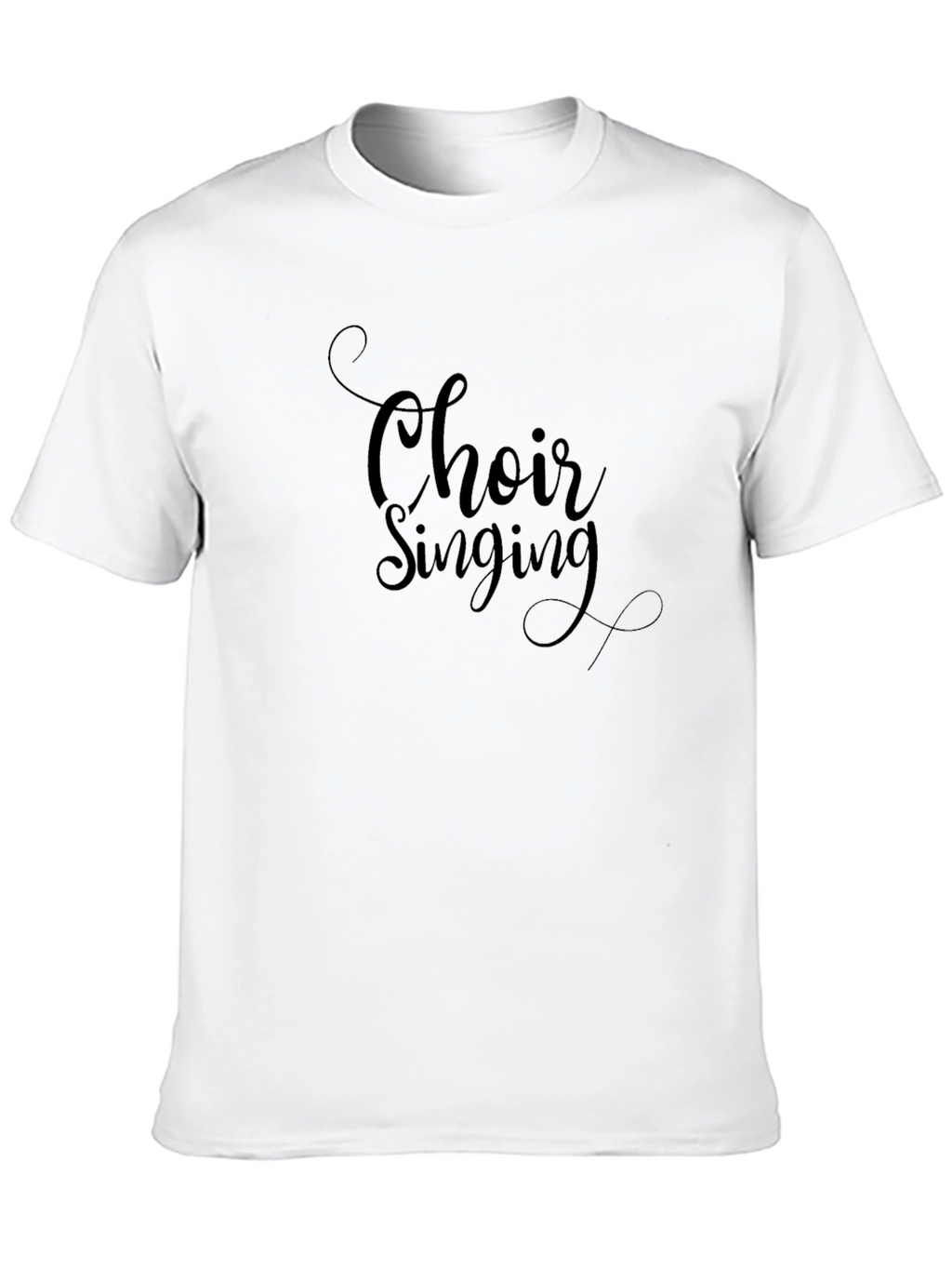 Choir Singing Black Graphic Tee Shirt