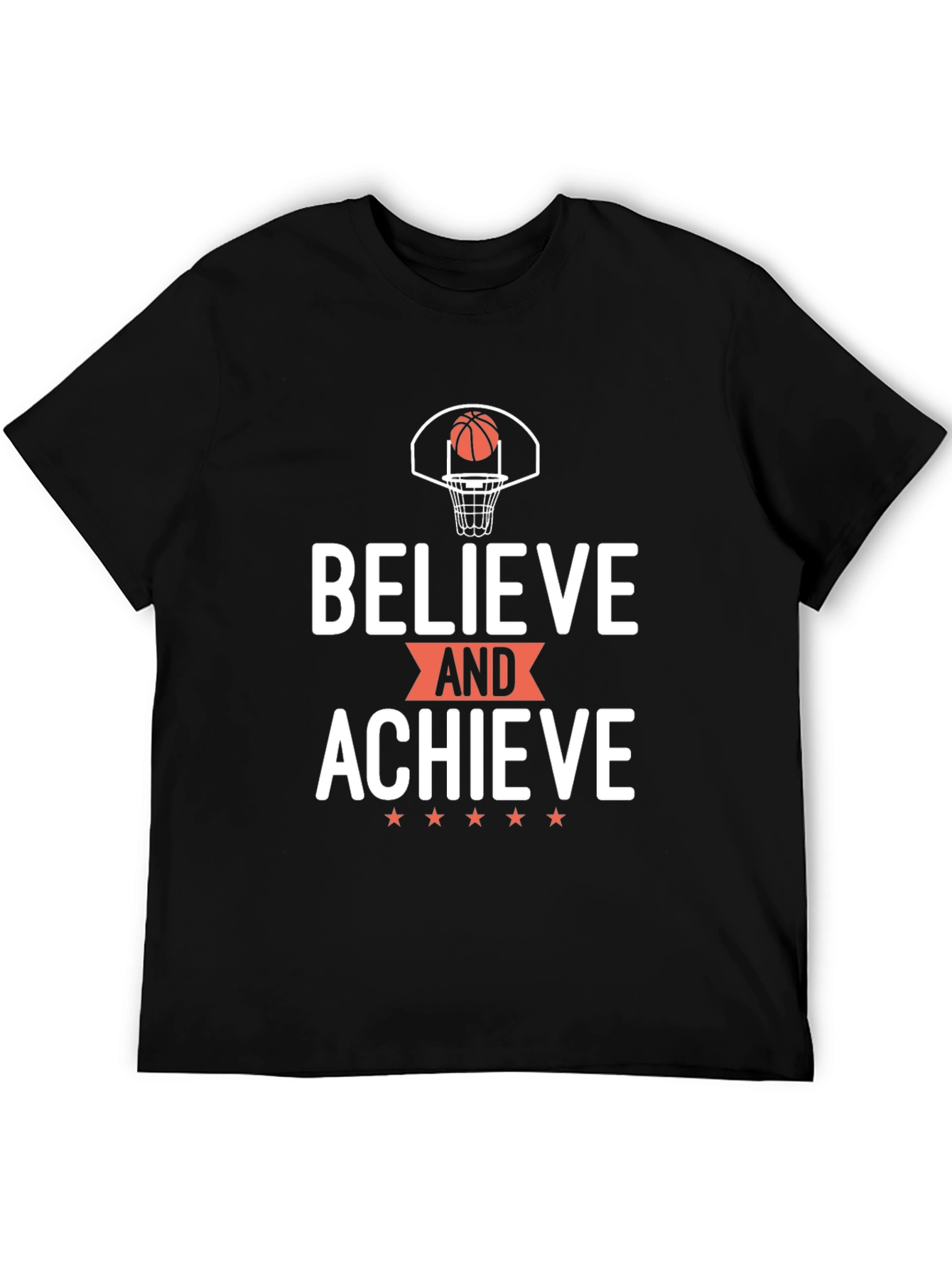 Believe and Achieve Basketball Graphic Tee