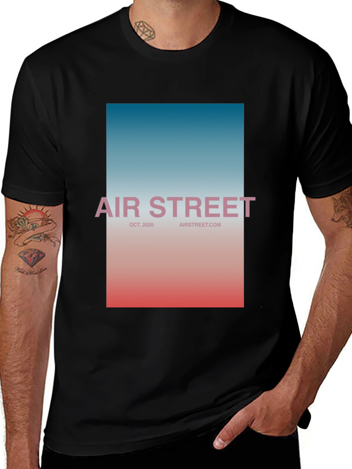 Air Street Graphic Tee - Black Cotton Blend