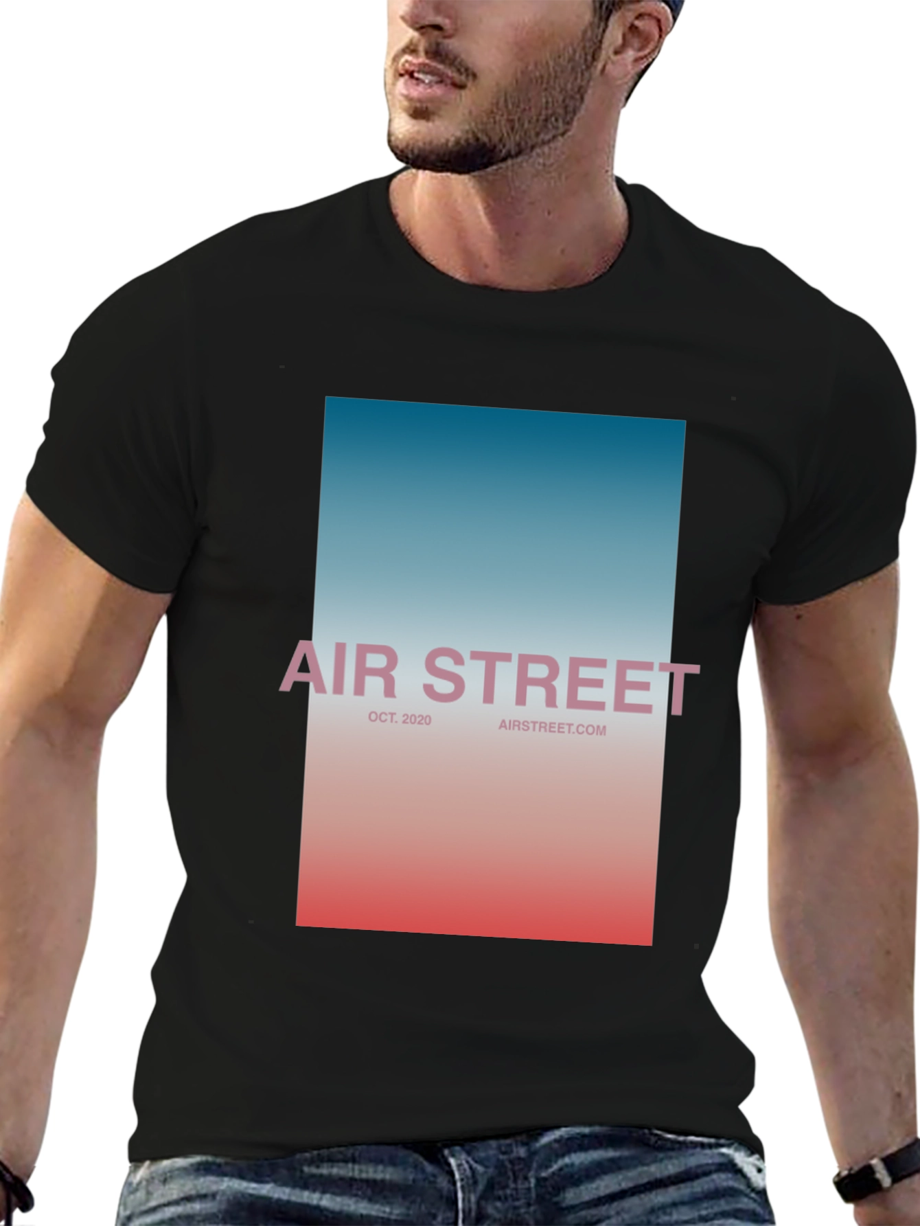 Air Street Graphic Tee - Black Cotton Blend