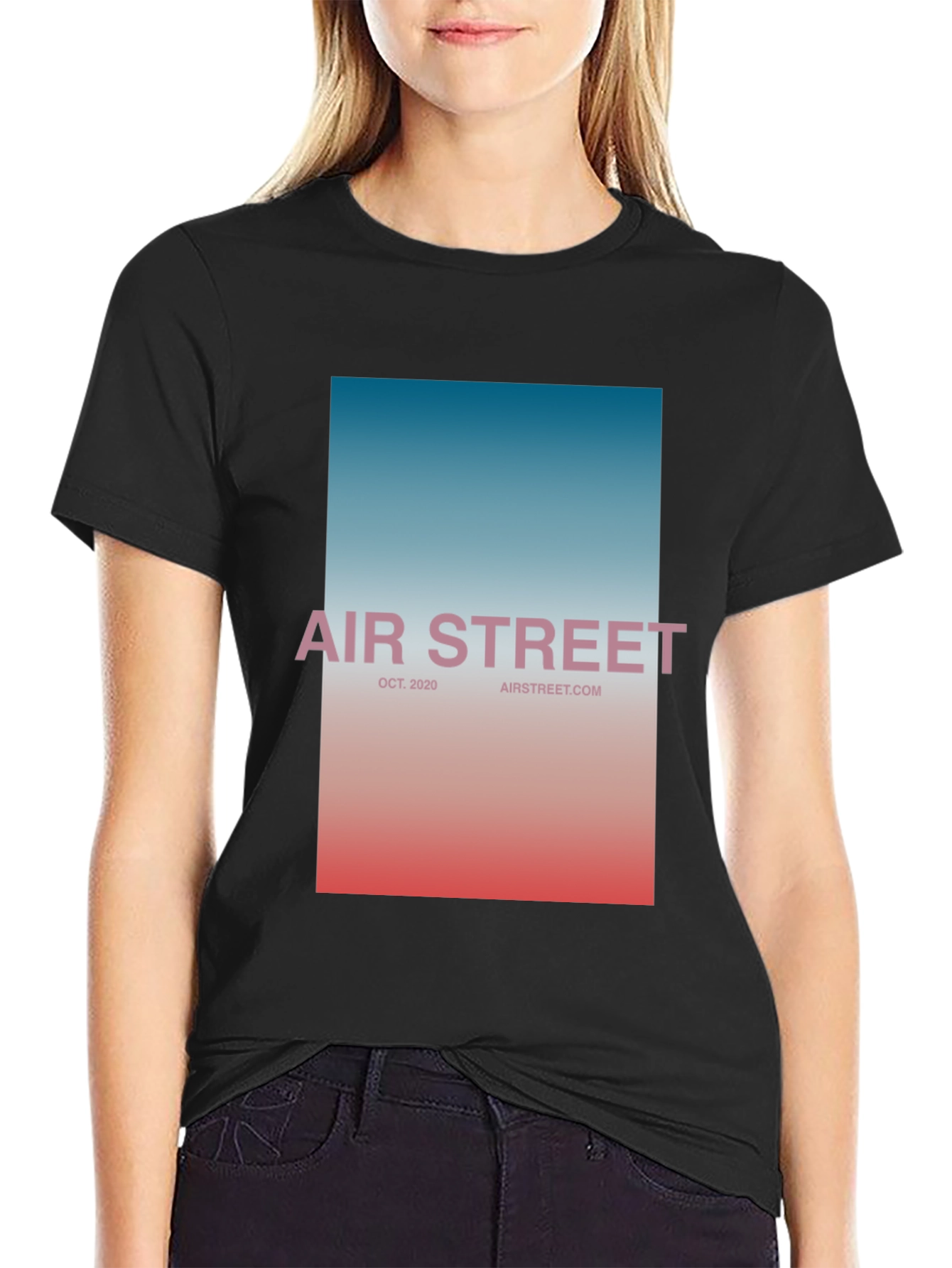 Air Street Graphic Tee - Black Cotton Blend