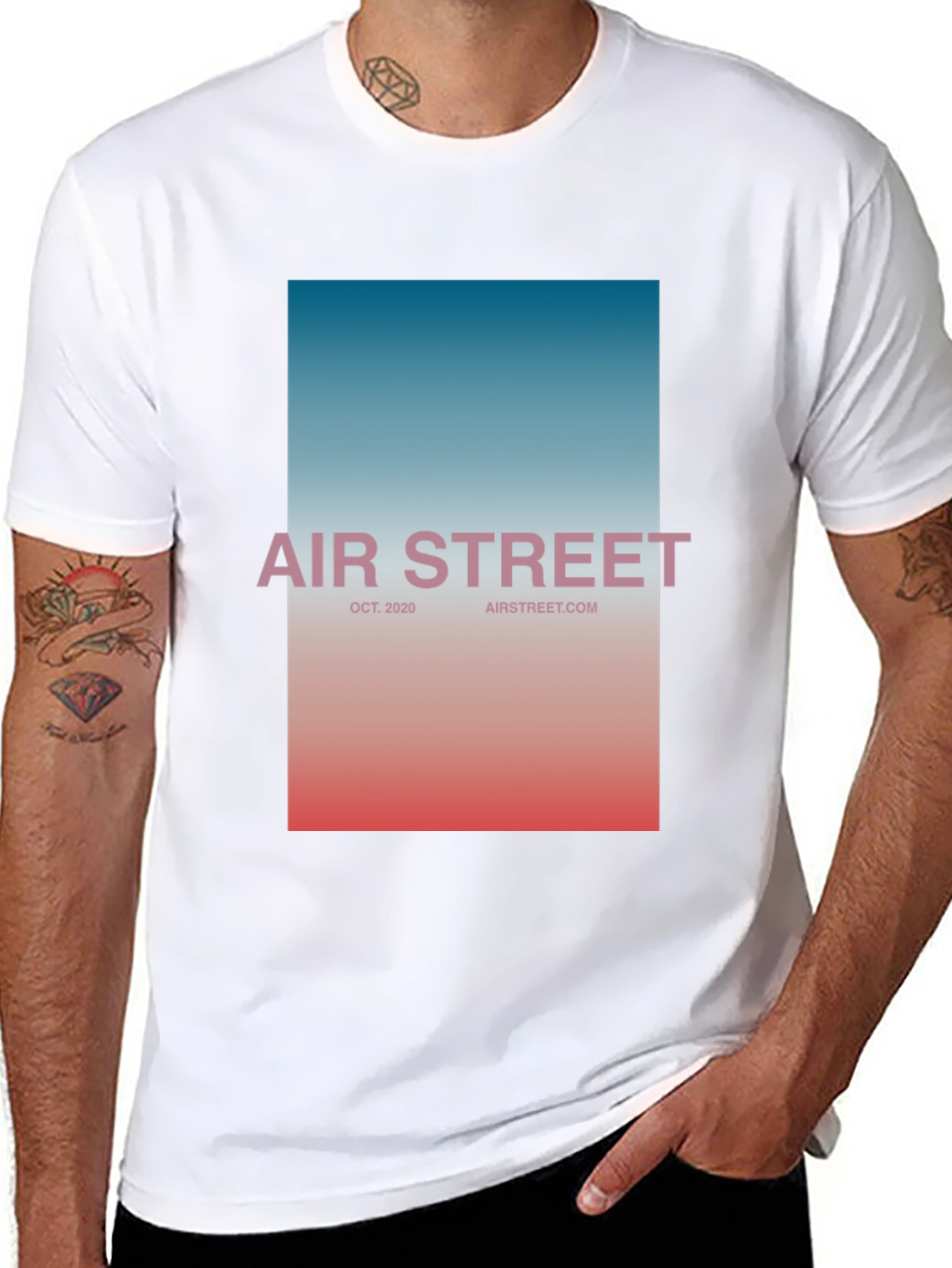 Air Street Graphic Tee - Black Cotton Blend