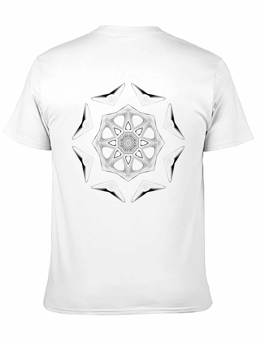 Black Mandala Graphic Print Crew Neck T-Shirt