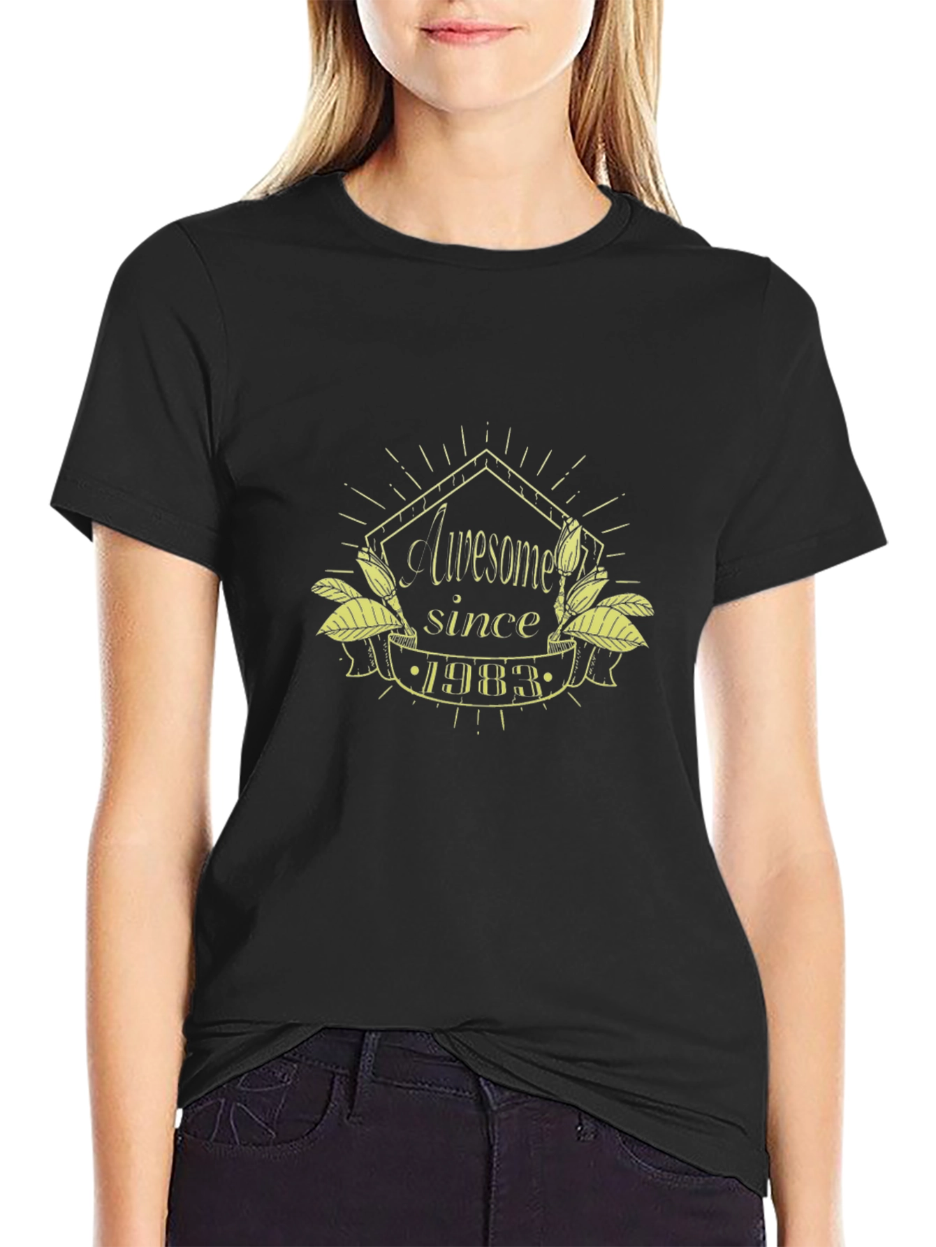 Awesome Since 1983 Black T-Shirt