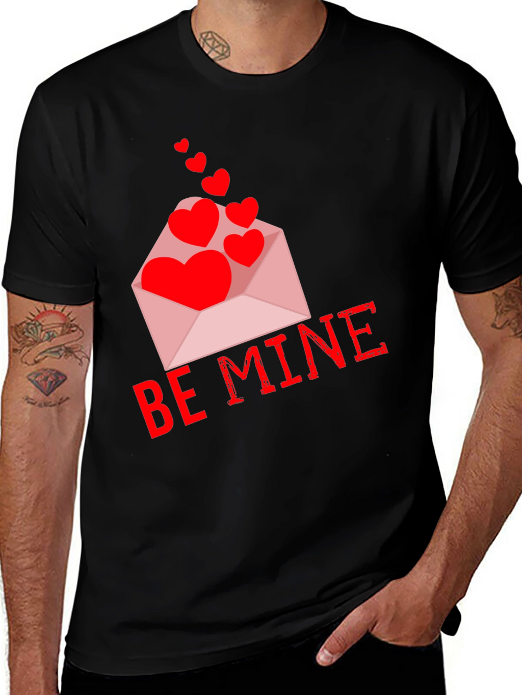 Be Mine Valentines Day Heart Envelope T-Shirt
