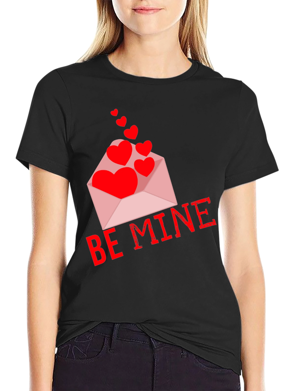 Be Mine Valentines Day Heart Envelope T-Shirt
