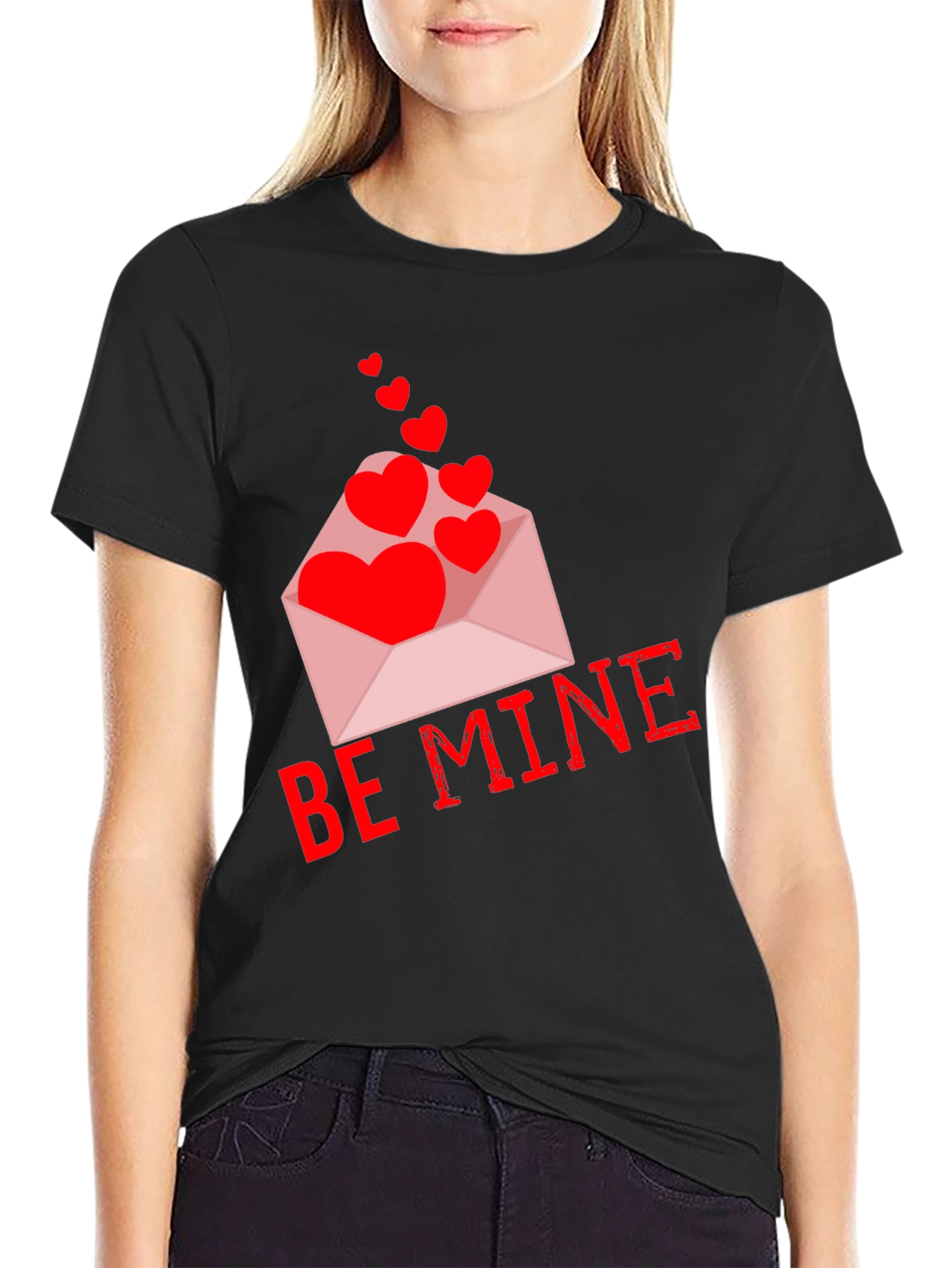 Be Mine Valentines Day Heart Envelope T-Shirt