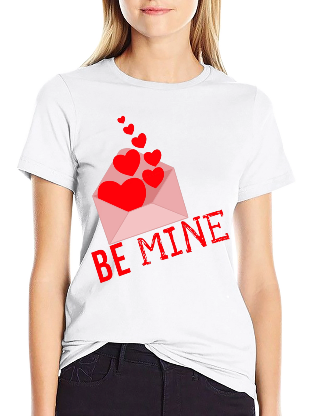 Be Mine Valentines Day Heart Envelope T-Shirt