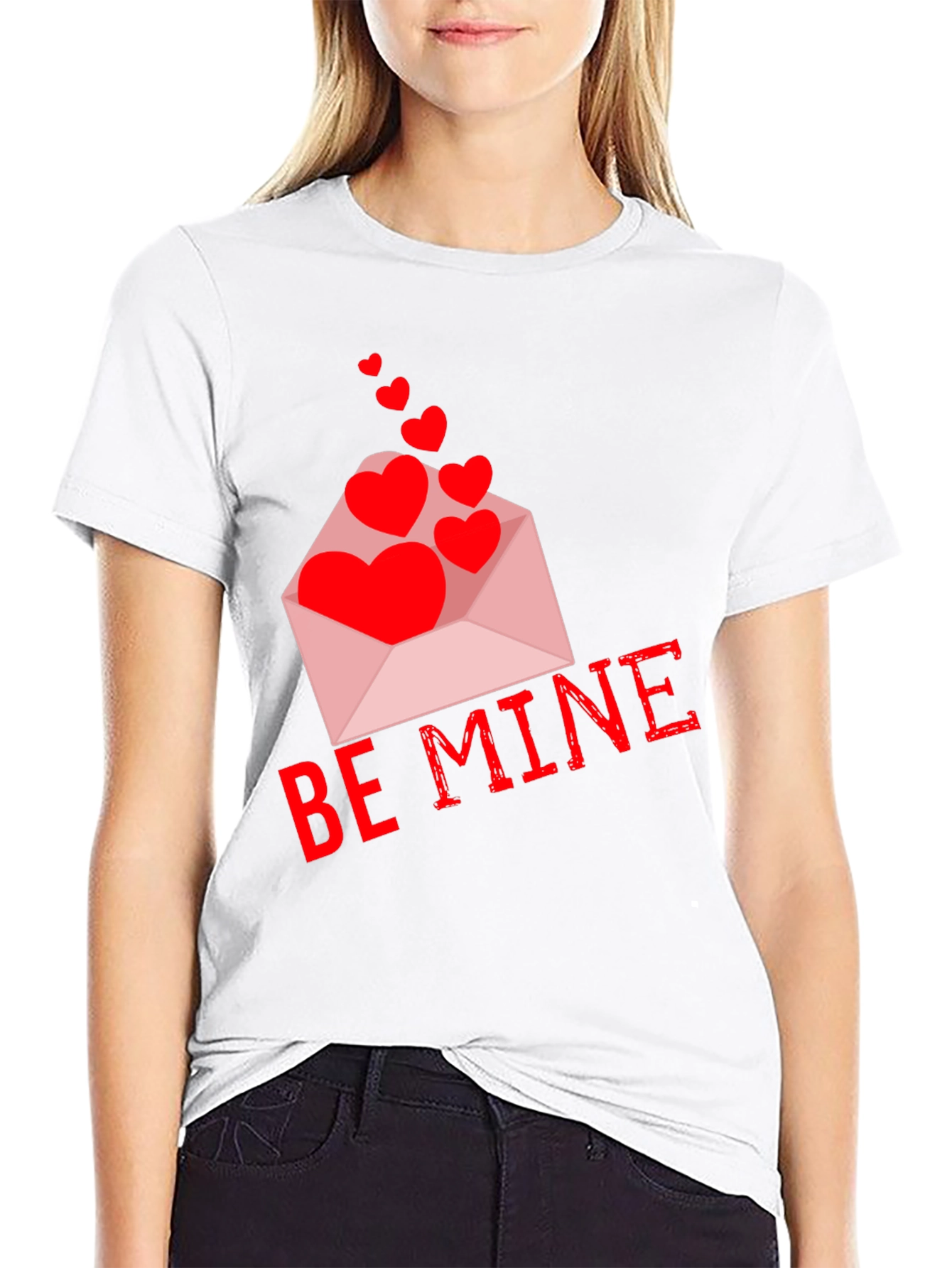 Be Mine Valentines Day Heart Envelope T-Shirt