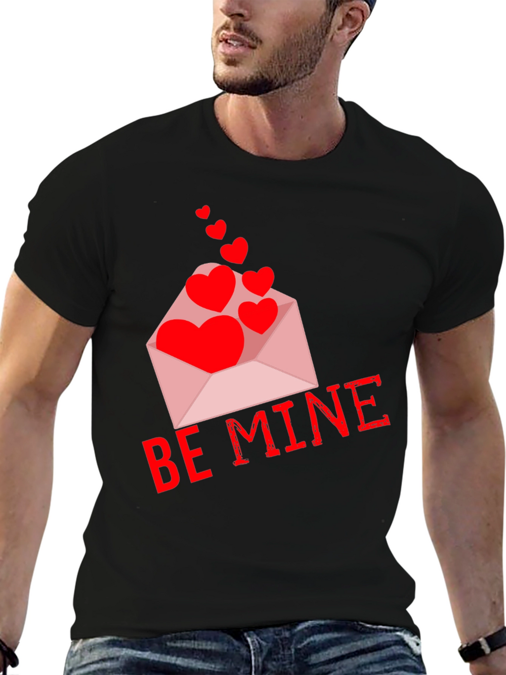 Be Mine Valentines Day Heart Envelope T-Shirt
