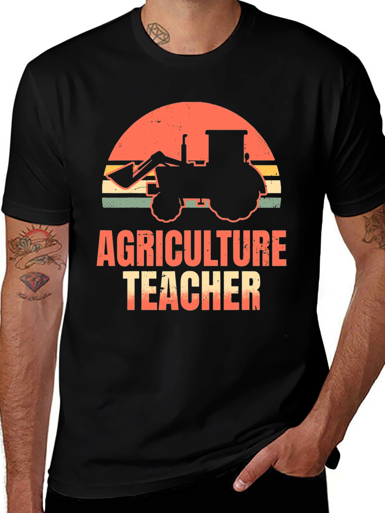 Agriculture Teacher T-Shirt - Tractor Graphic Tee