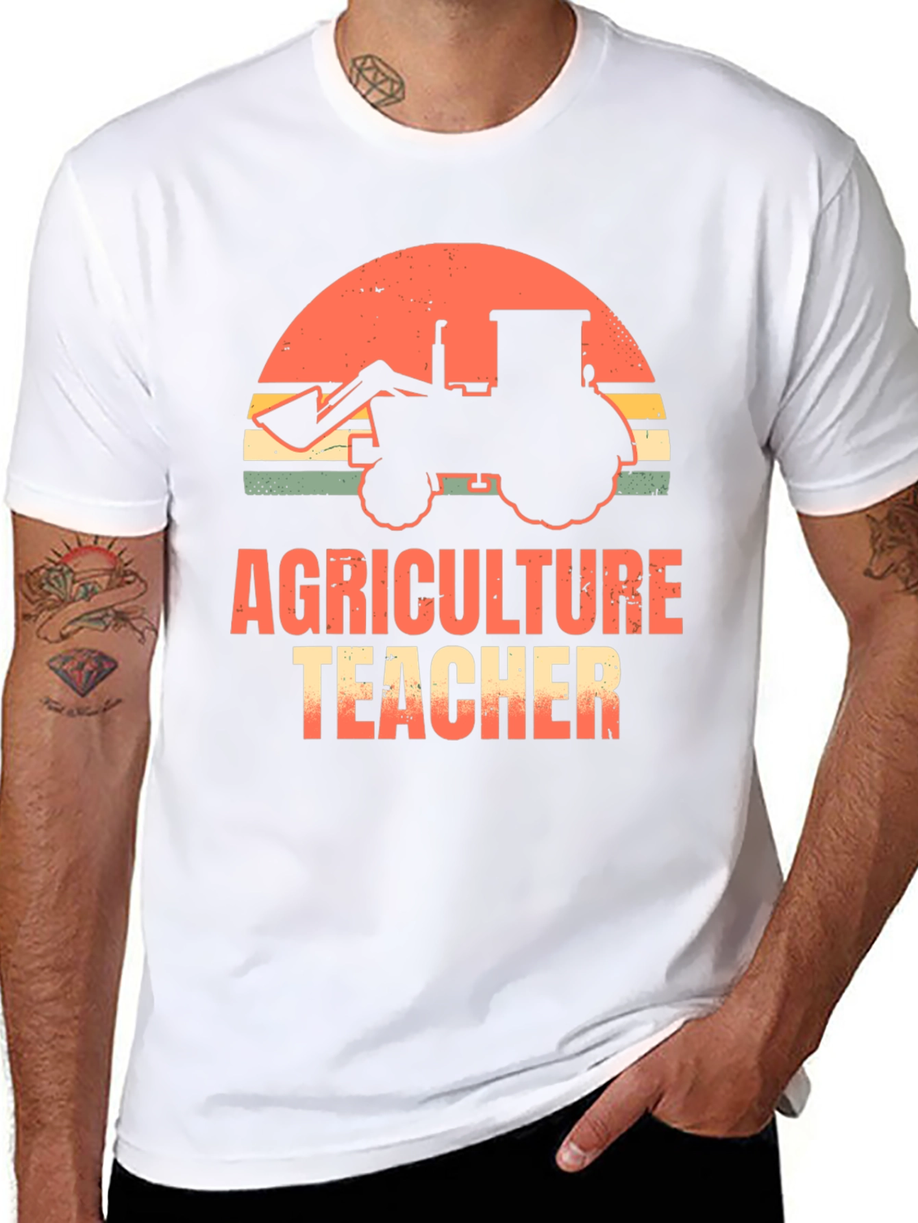 Agriculture Teacher T-Shirt - Tractor Graphic Tee