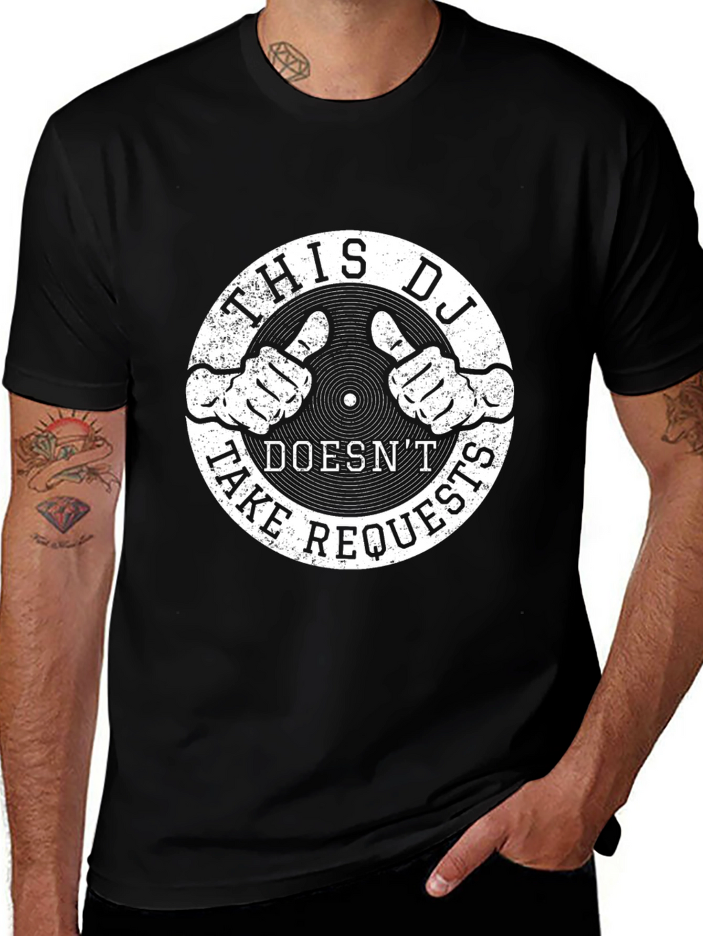 DJ Doesnt Take Requests Graphic T-Shirt