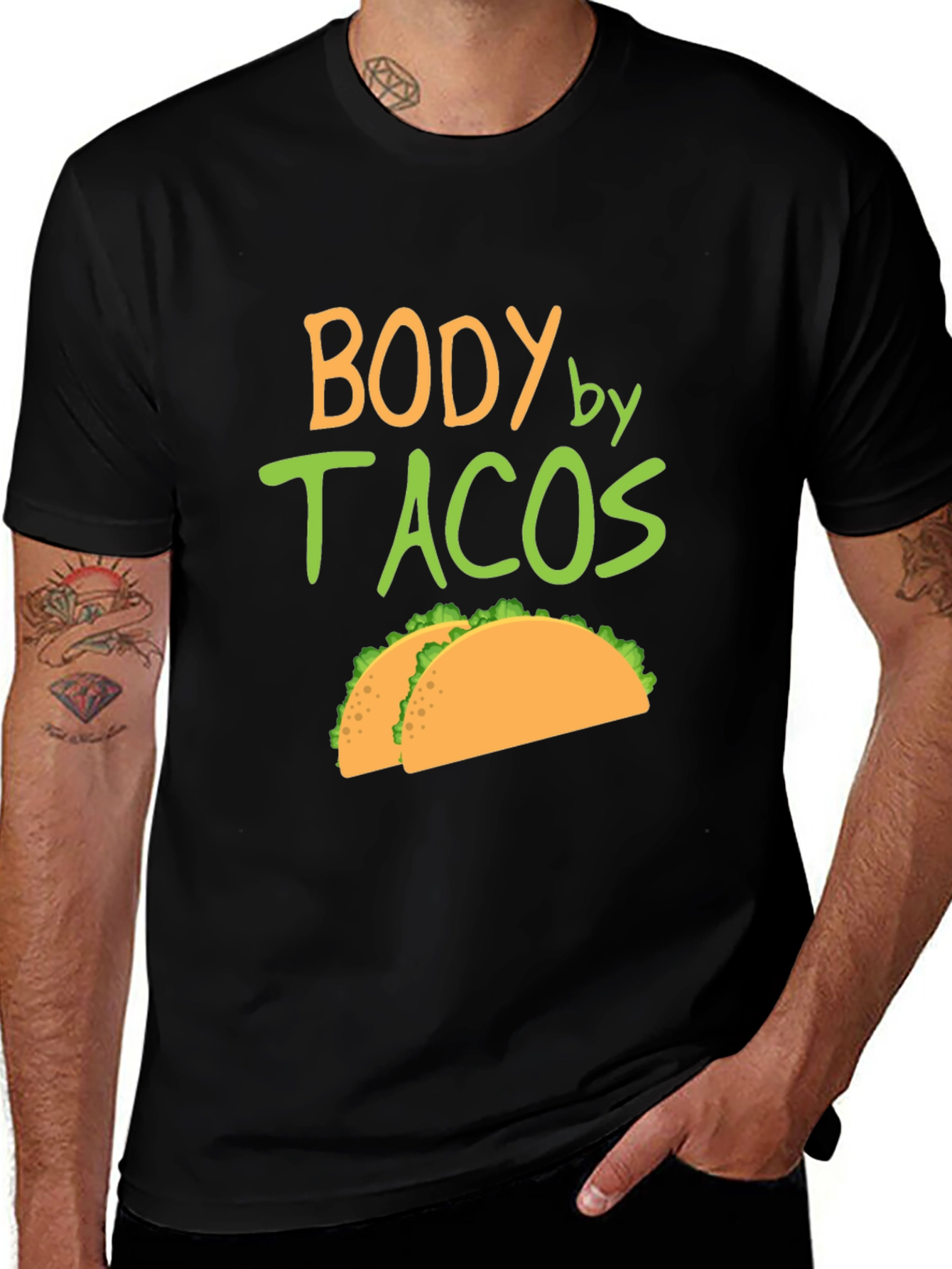 Body by Tacos Graphic Tee - Mens Black T-Shirt