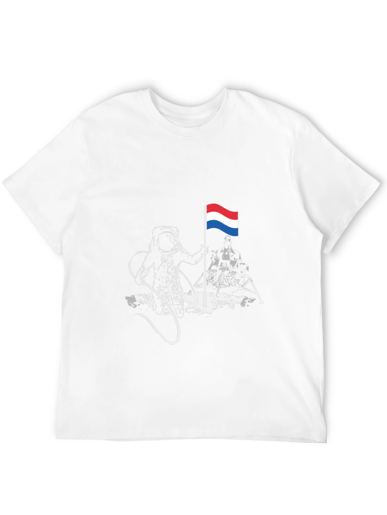 Astronaut Flag T-Shirt - Space Exploration Tee
