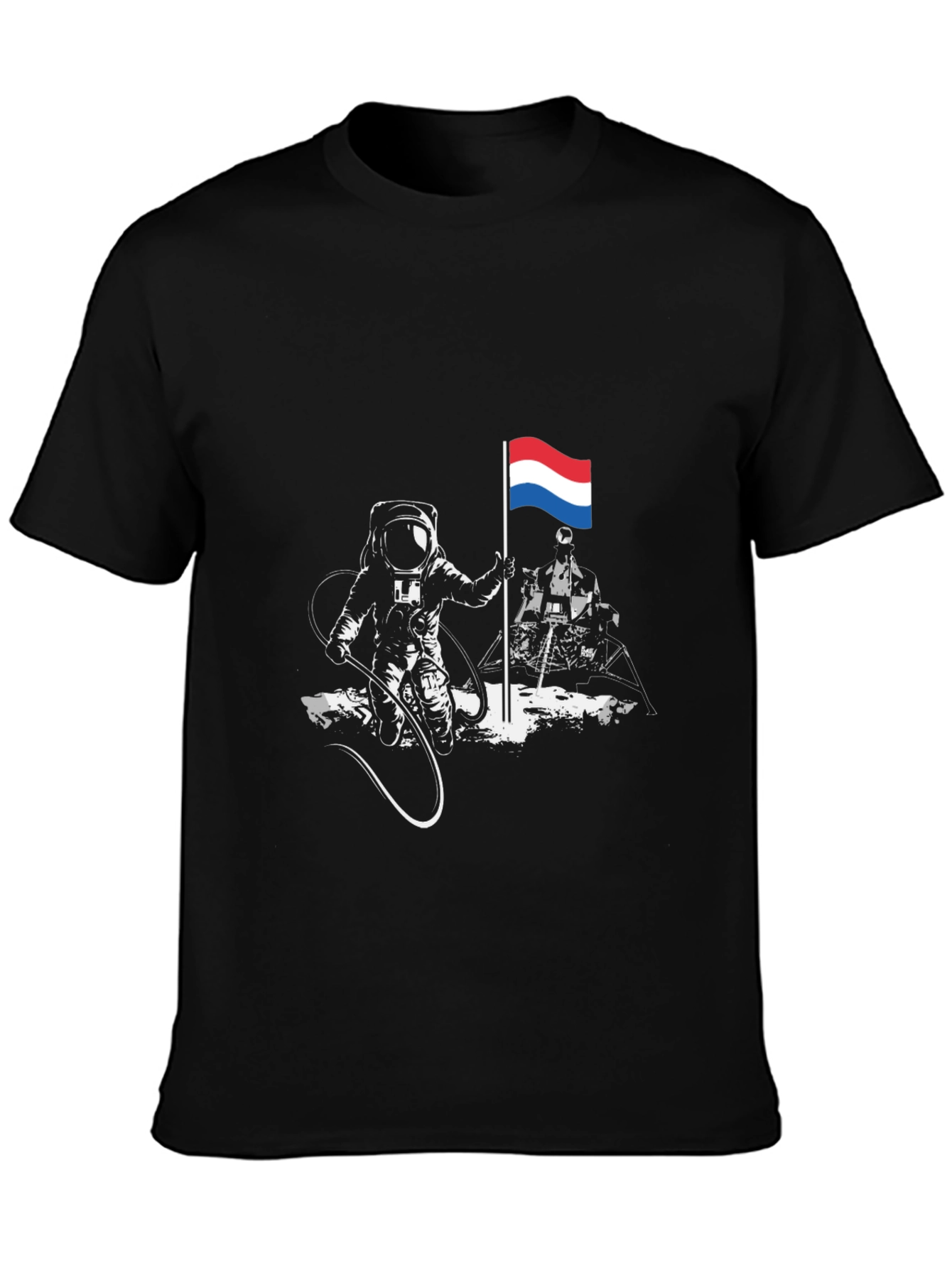 Astronaut Flag T-Shirt - Space Exploration Tee