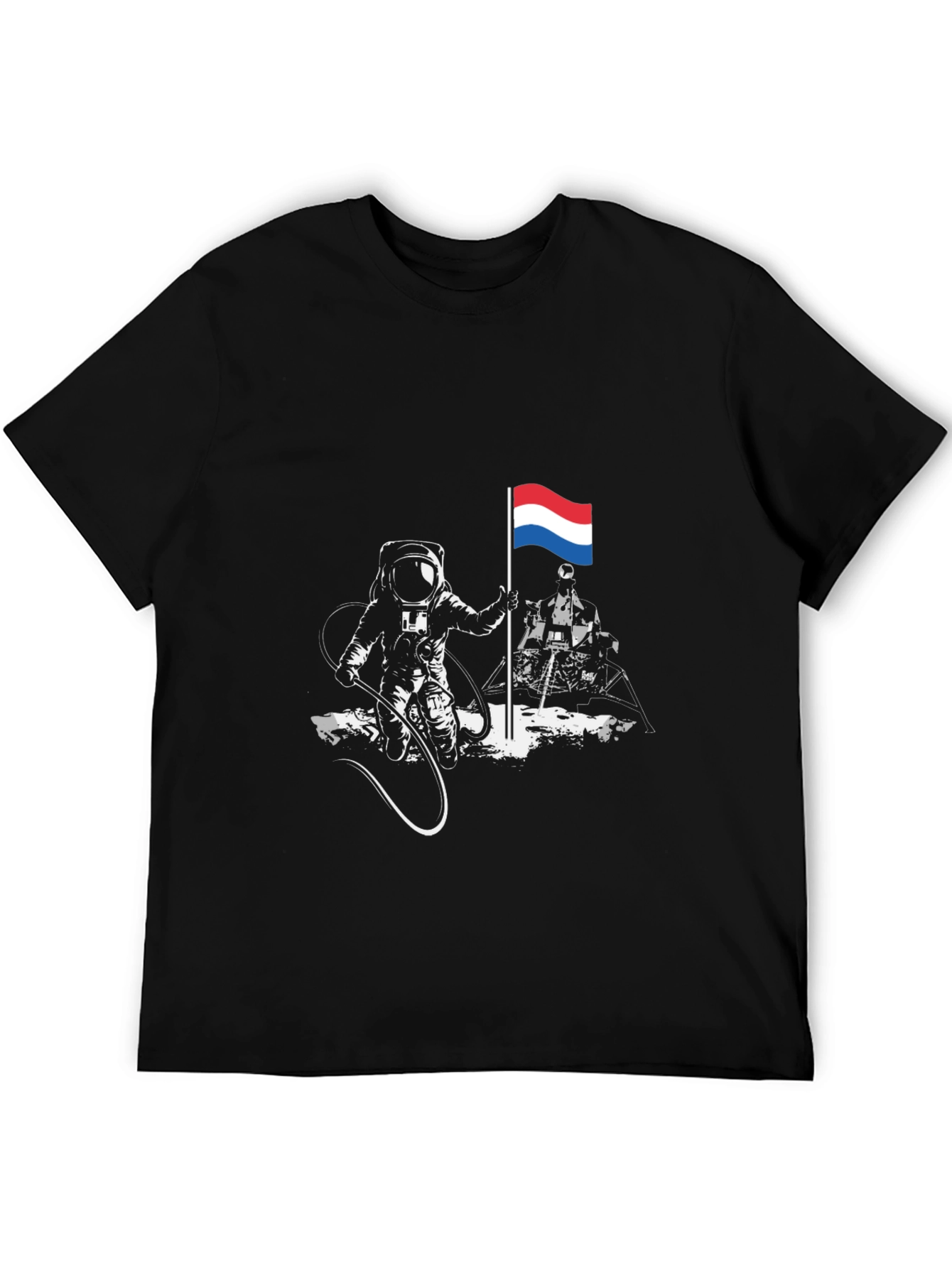 Astronaut Flag T-Shirt - Space Exploration Tee