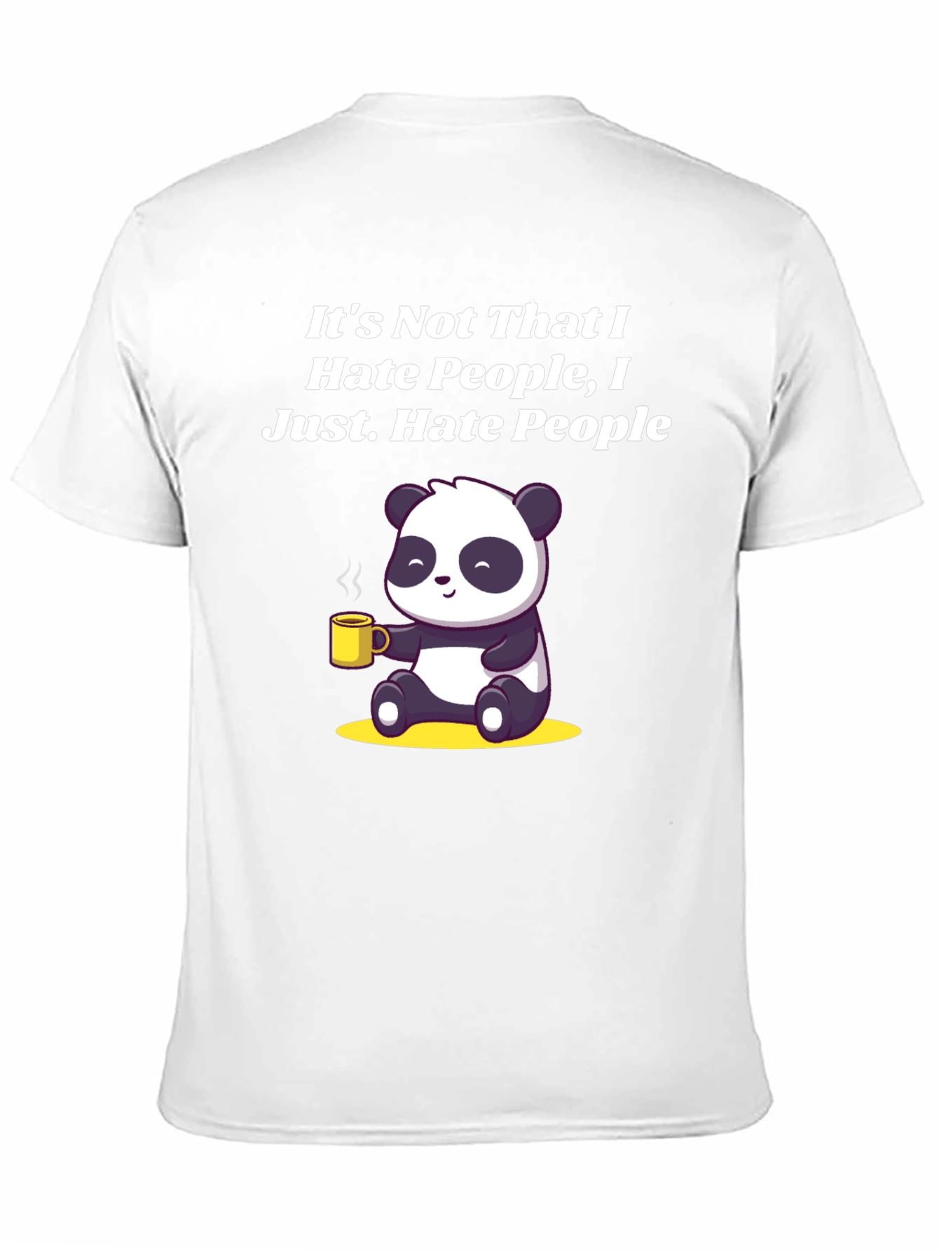 Hate People Panda Graphic Tee - Funny Soft Cotton