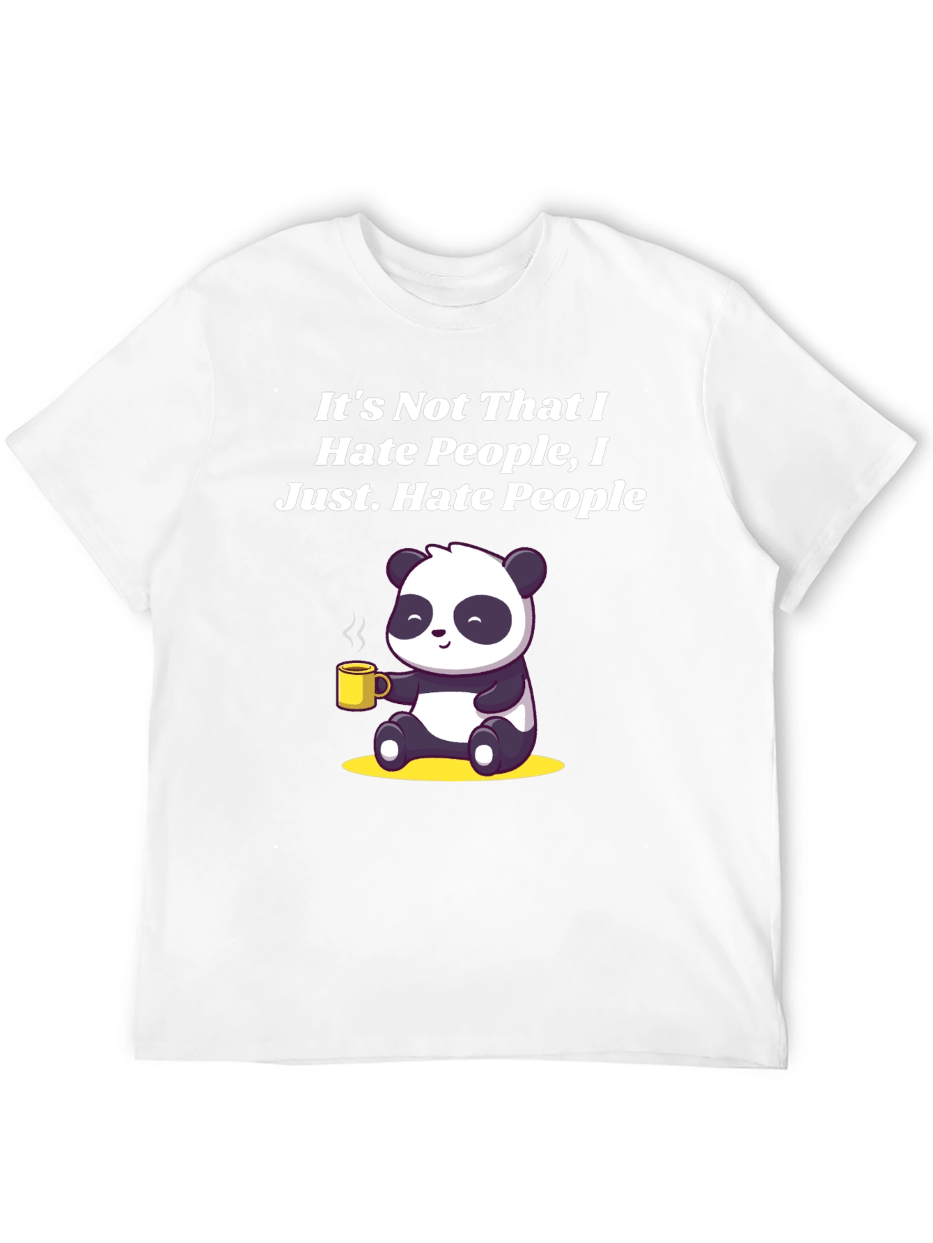 Hate People Panda Graphic Tee - Funny Soft Cotton