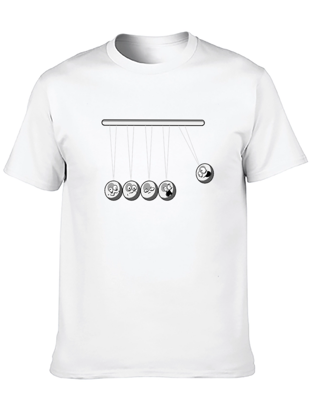 Funny Newtons Cradle Graphic Tee - Black