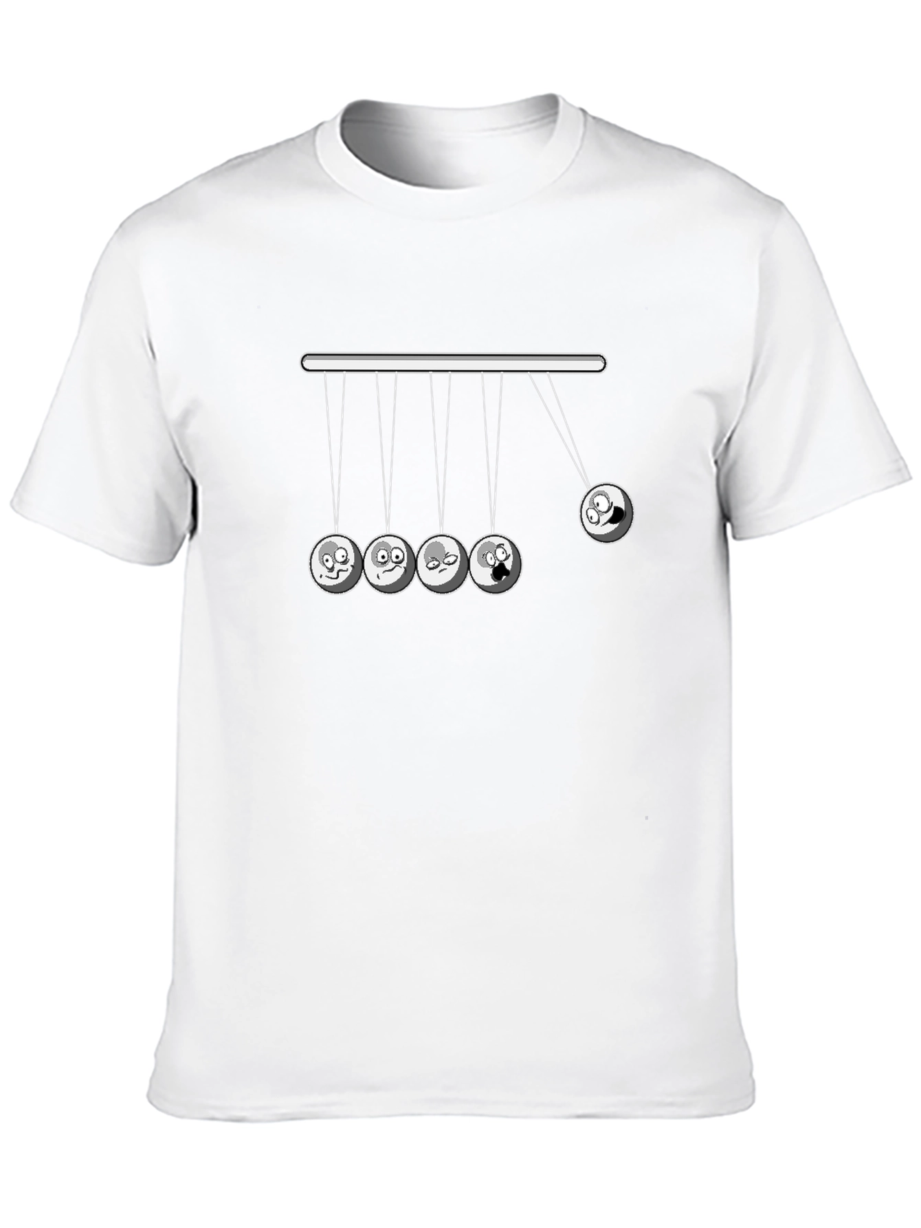 Funny Newtons Cradle Graphic Tee - Black