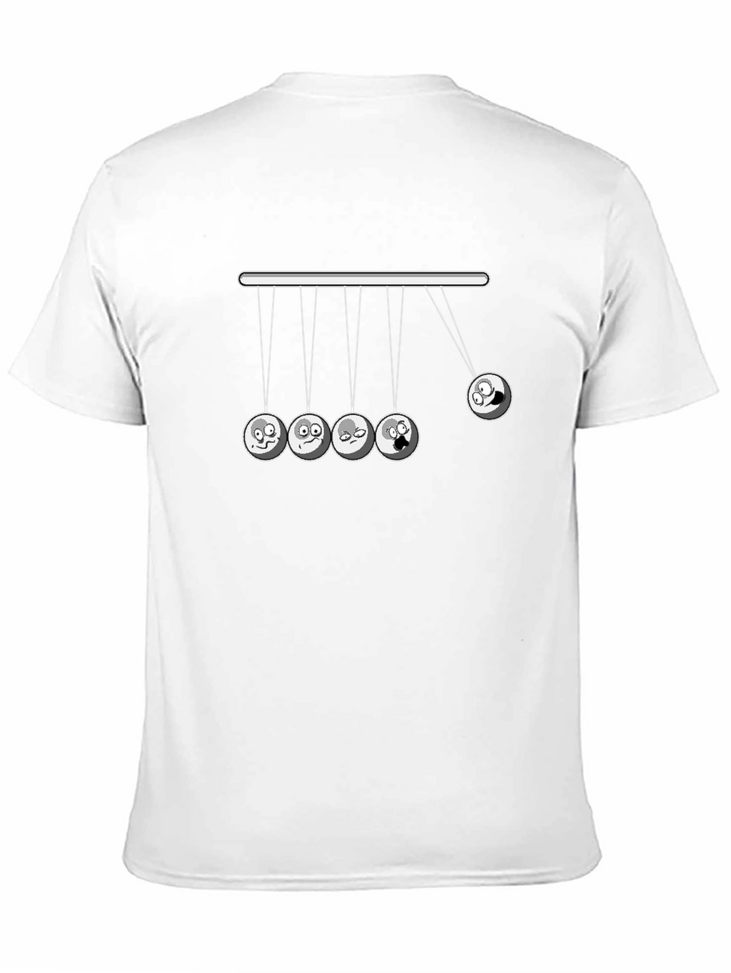 Funny Newtons Cradle Graphic Tee - Black