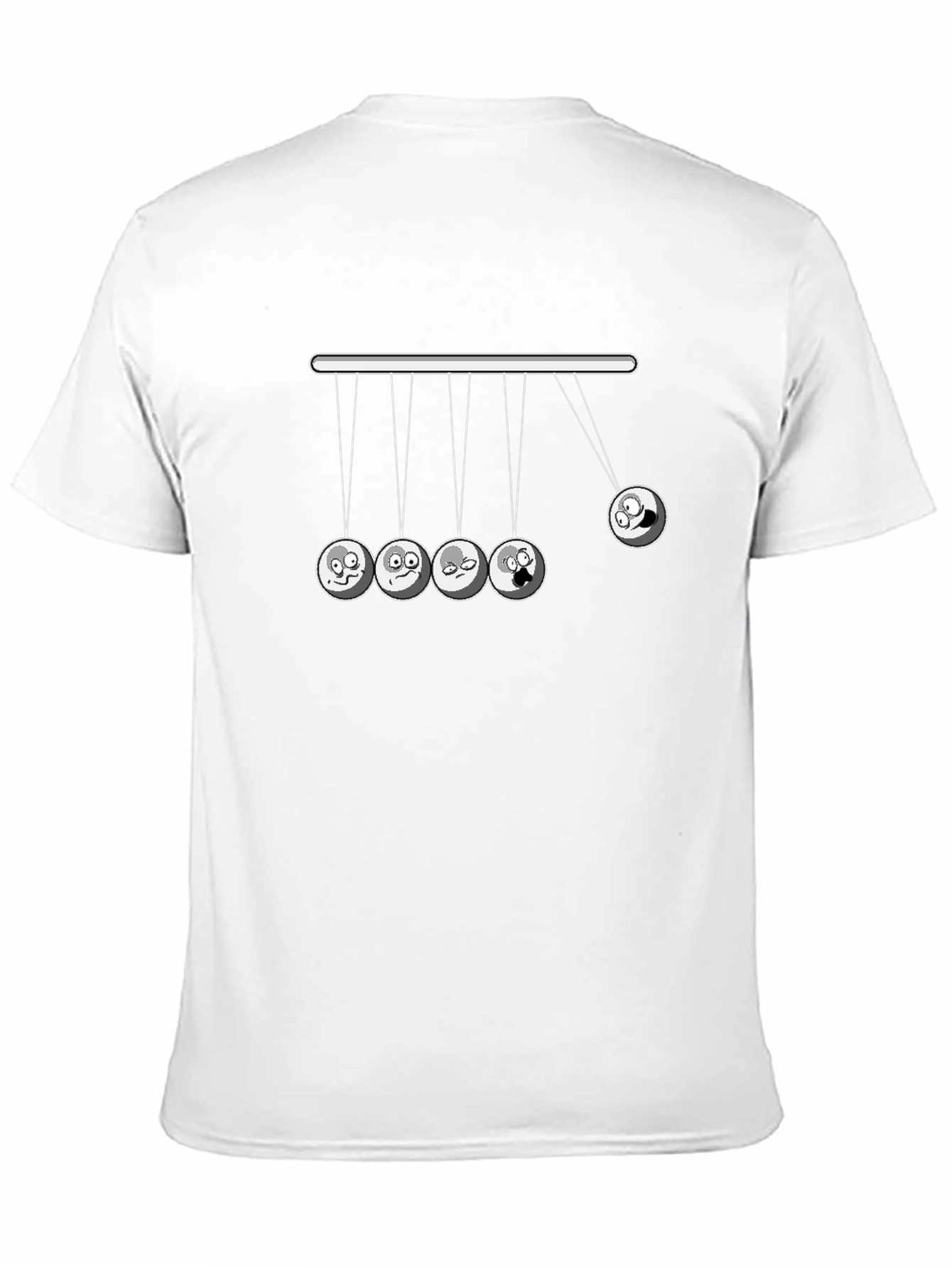 Funny Newtons Cradle Graphic Tee - Black