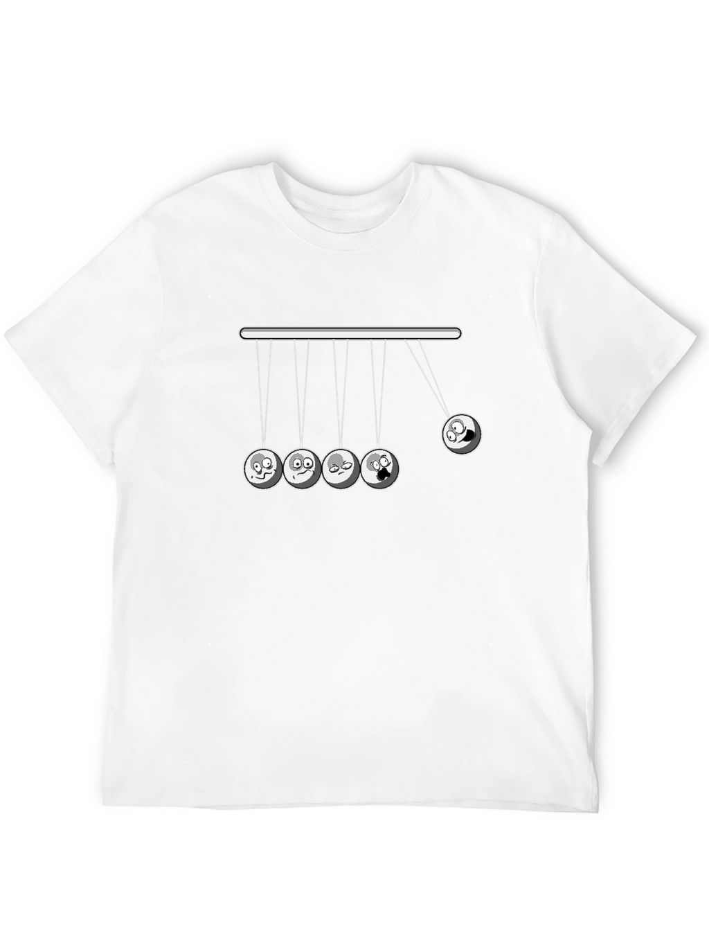 Funny Newtons Cradle Graphic Tee - Black
