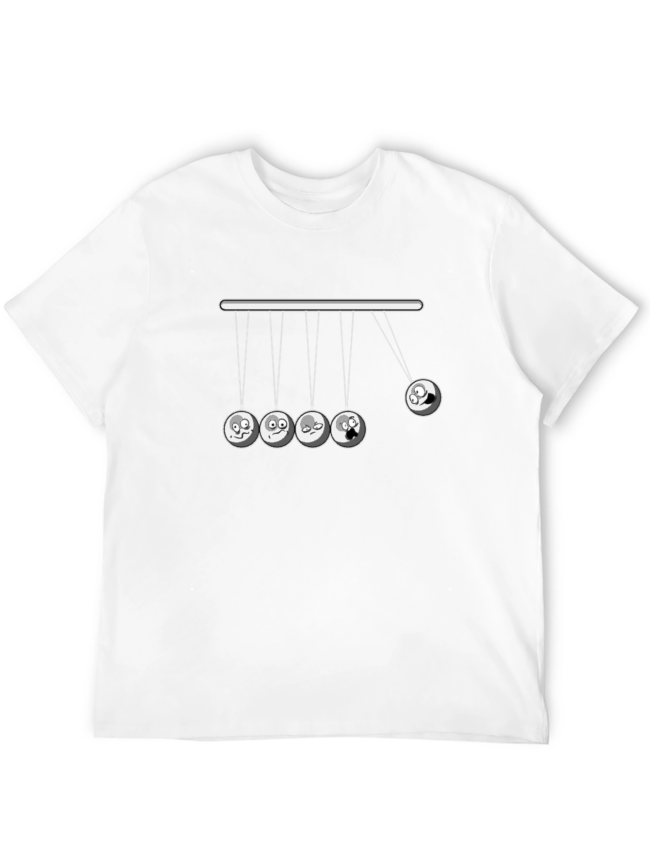 Funny Newtons Cradle Graphic Tee - Black