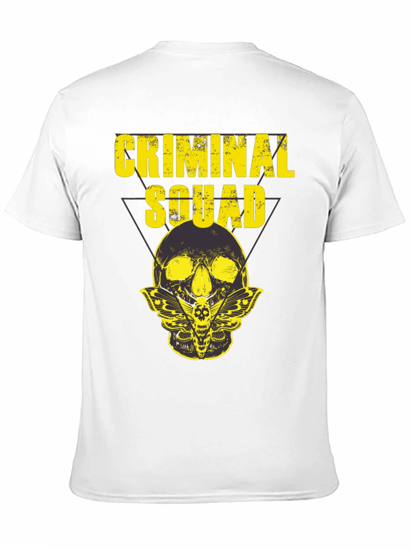 Criminal Squad Graphic T-Shirt - Skull & Moth Design