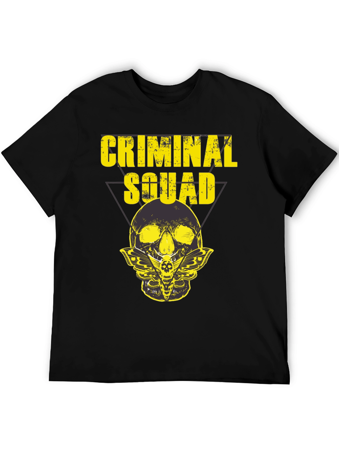 Criminal Squad Graphic T-Shirt - Skull & Moth Design