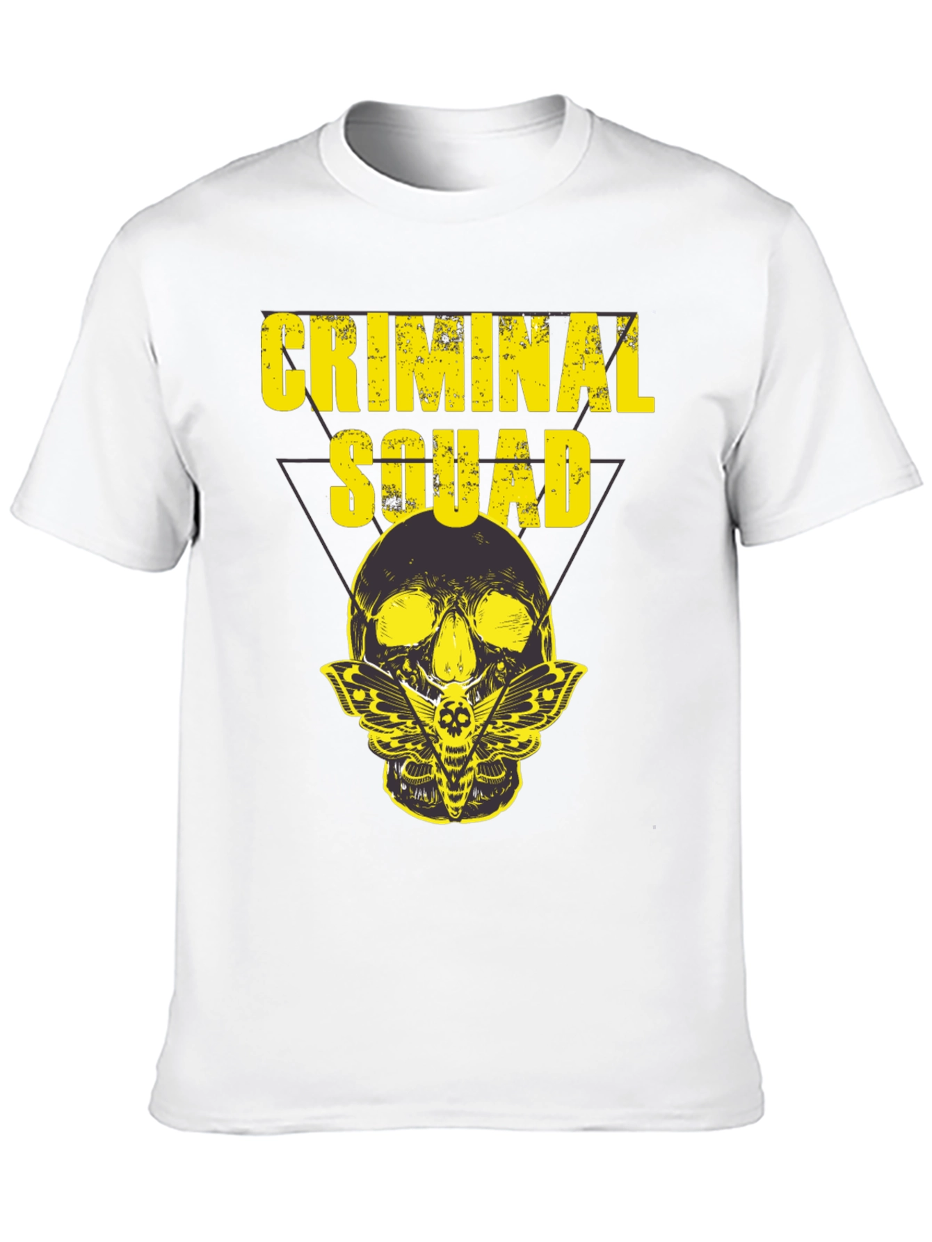 Criminal Squad Graphic T-Shirt - Skull & Moth Design