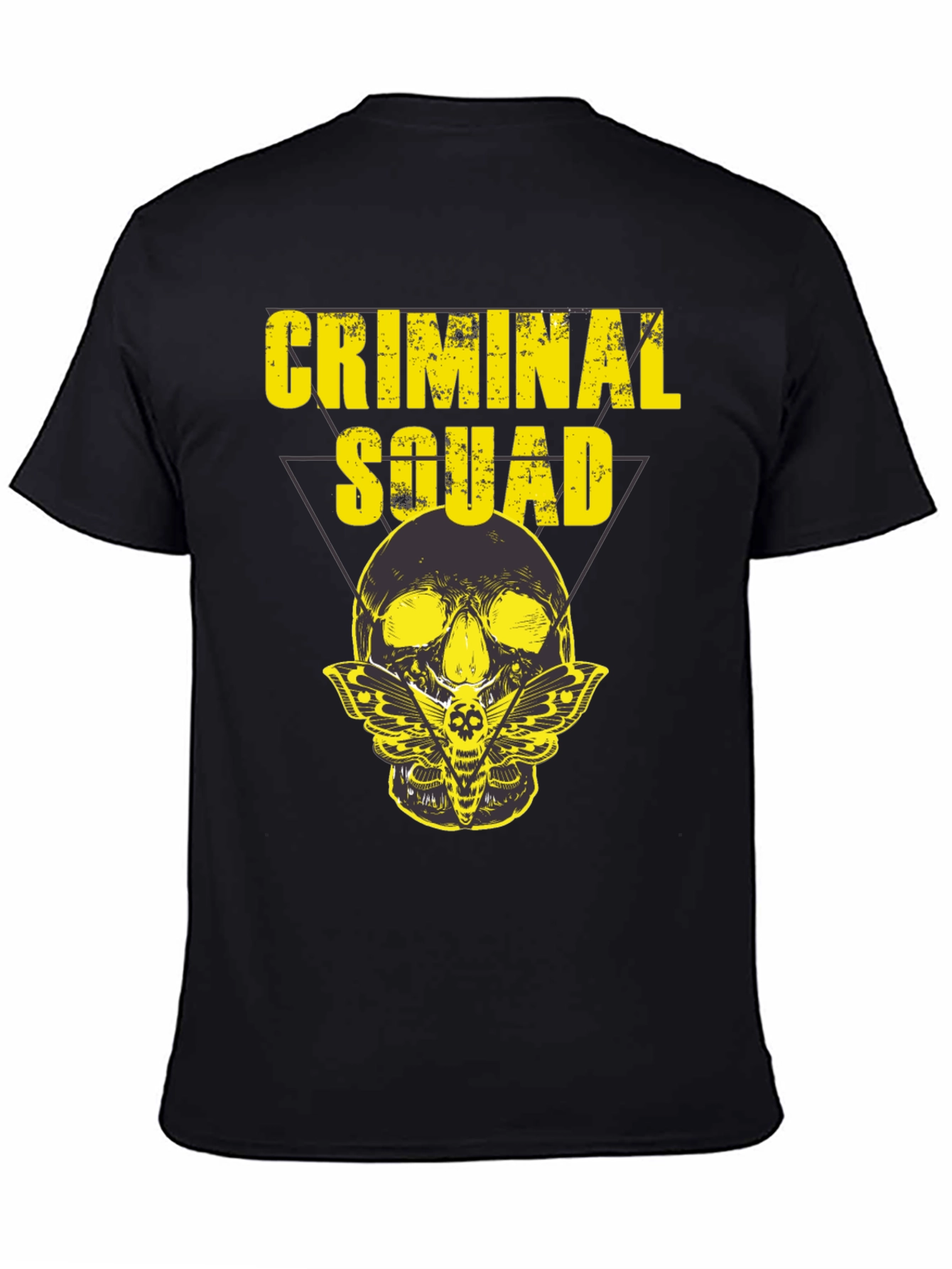 Criminal Squad Graphic T-Shirt - Skull & Moth Design