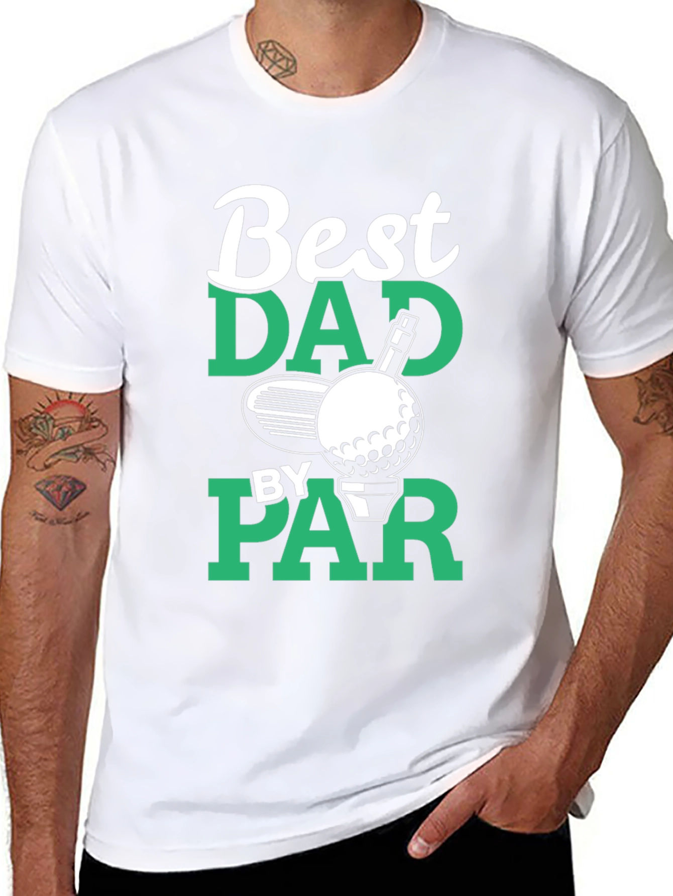 Best Dad By Par Golf T-Shirt - Fathers Day Gift