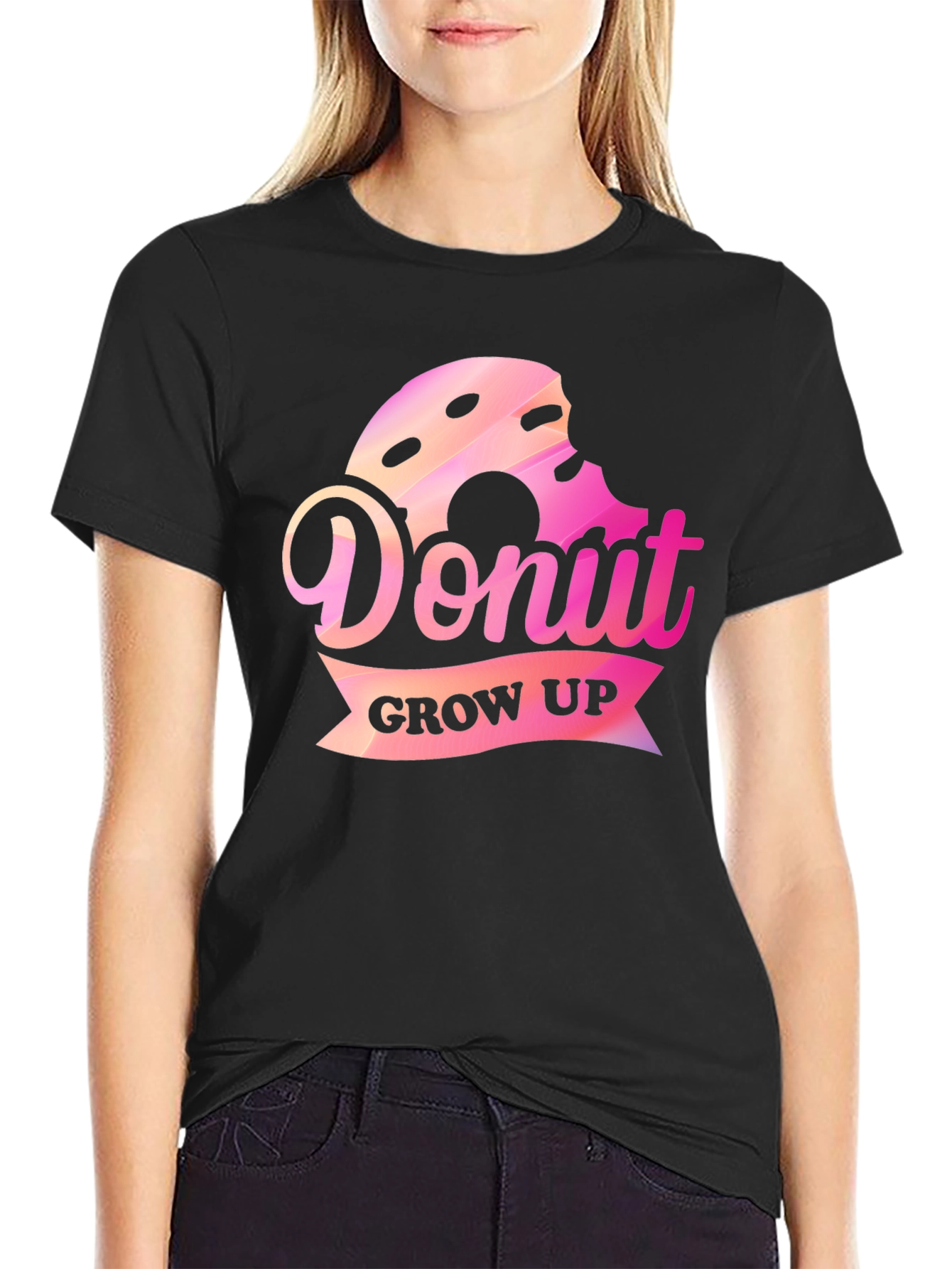 Donut Grow Up Graphic Tee - Fun Casual Shirt