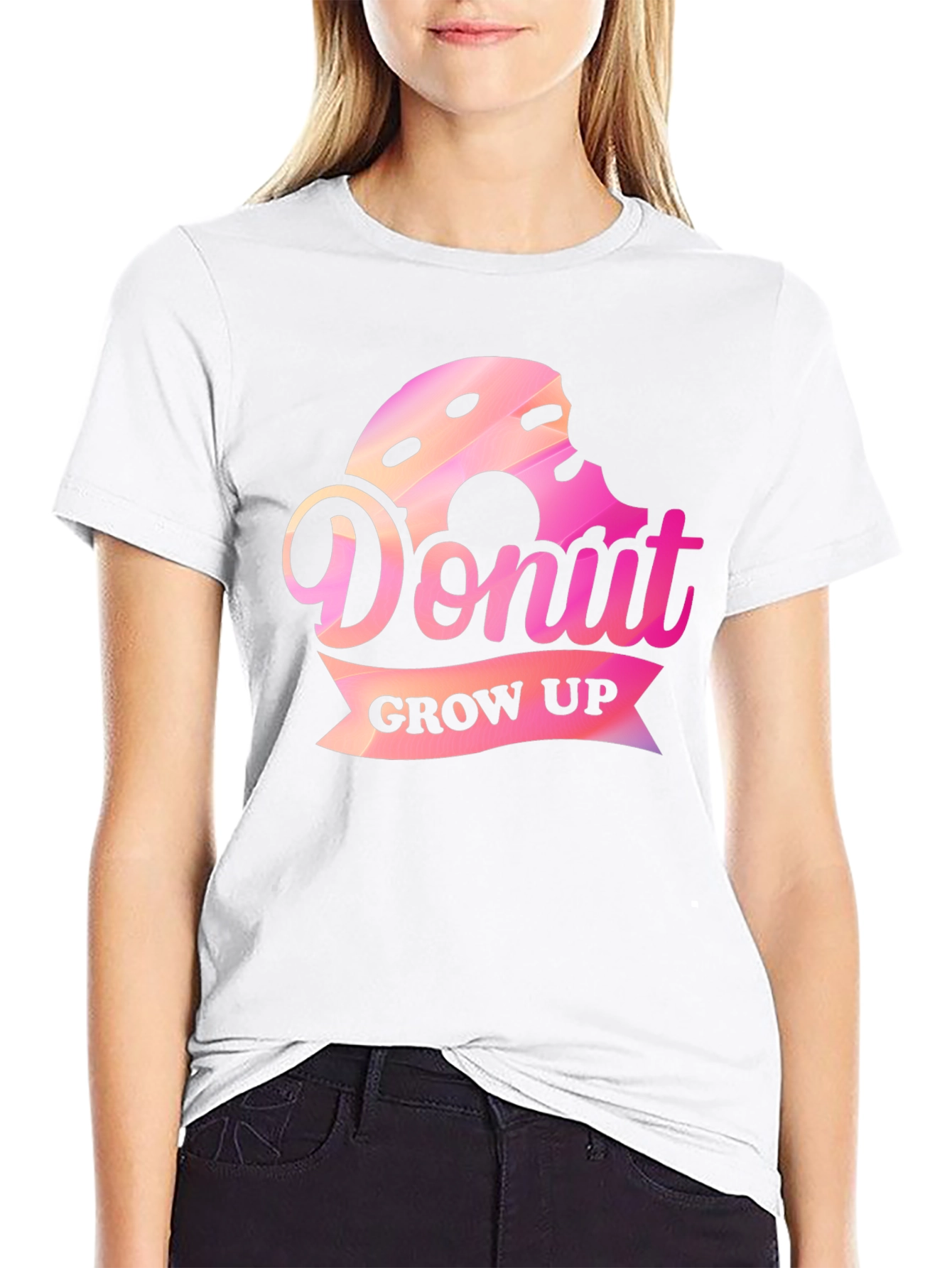 Donut Grow Up Graphic Tee - Fun Casual Shirt