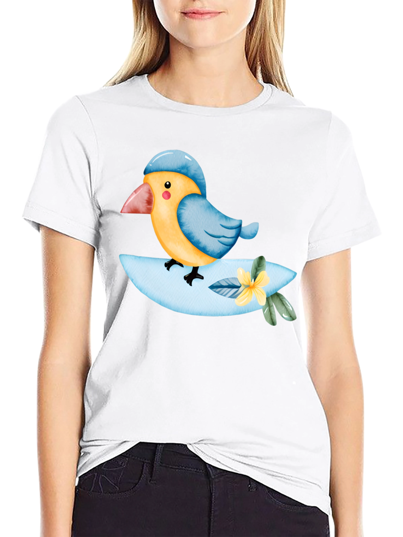 Bird on a Branch T-Shirt - Cute Animal Tee