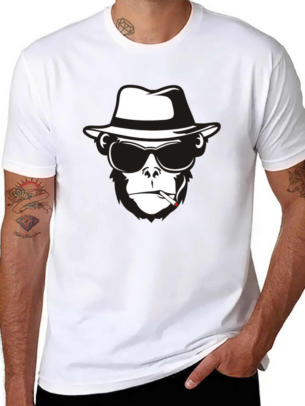 Cool Monkey Graphic Tee - Black T-Shirt