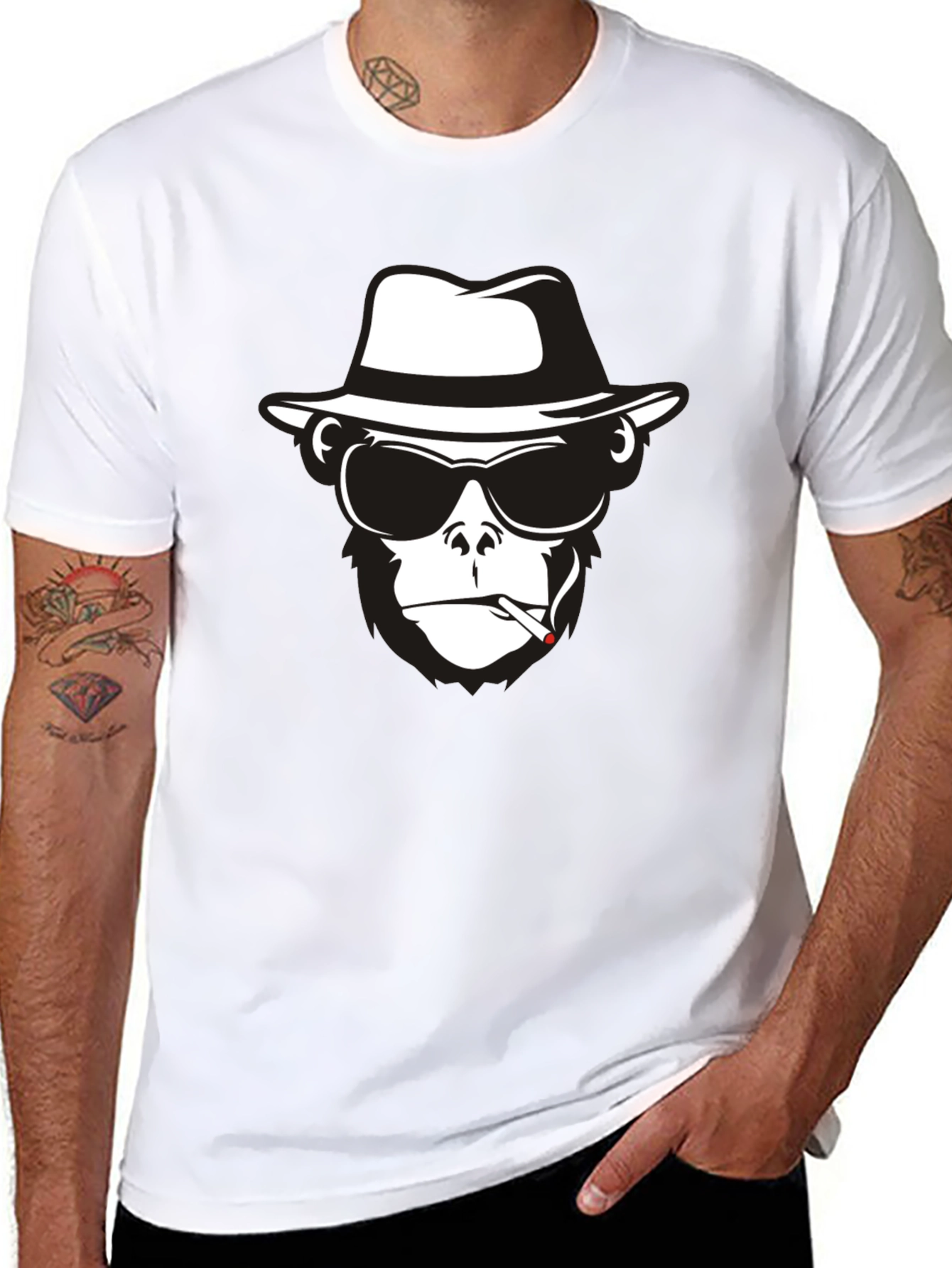 Cool Monkey Graphic Tee - Black T-Shirt